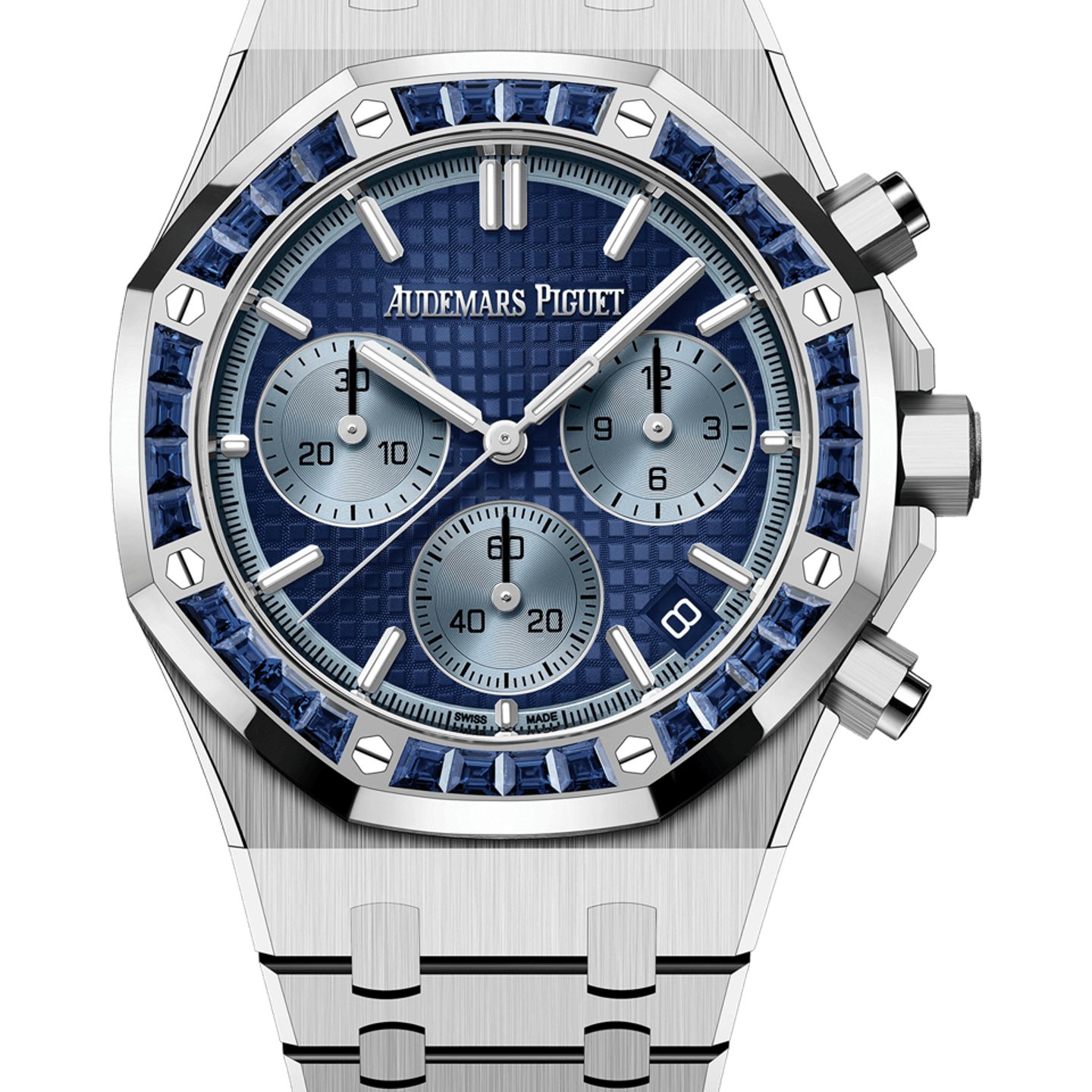 Audemars Piguet Royal Oak Chronograph 26240BC.SS.1320BC.01 (2025) - Blauw wijzerplaat 41mm Witgoud (1/1)