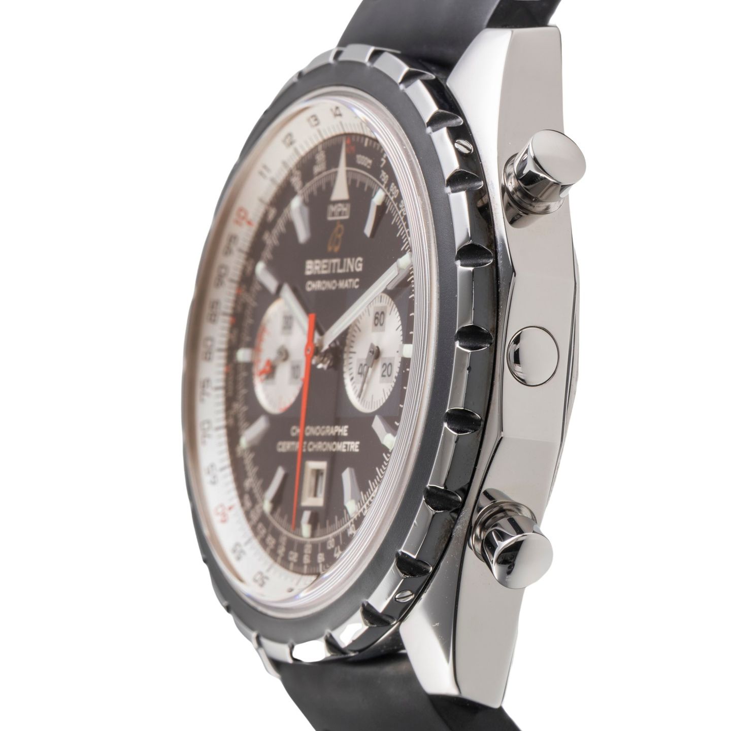 Breitling Chrono-Matic A41360 BRESCIA (Unknown (random serial)) - Blue dial 49 mm Steel case (6/8)