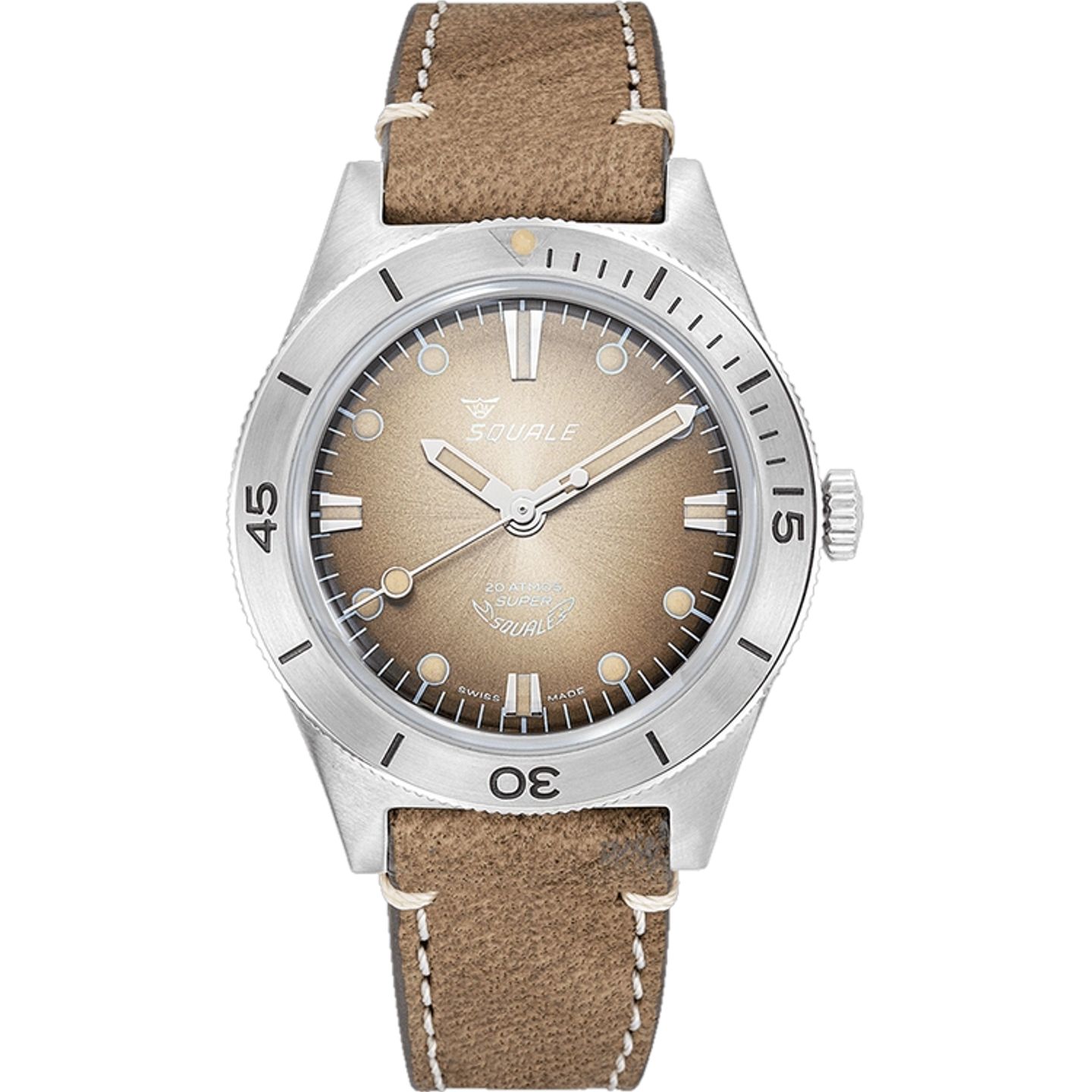 Squale Super Squale SUPERSSBW.PBW (2026) - Brown dial 38 mm Steel case (1/1)