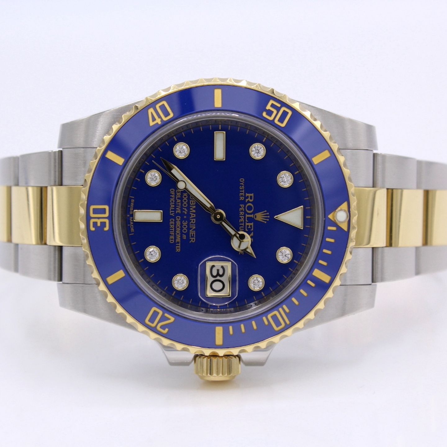 Rolex Submariner Date 116613LB (2010) - Blue dial 40 mm Gold/Steel case (4/8)