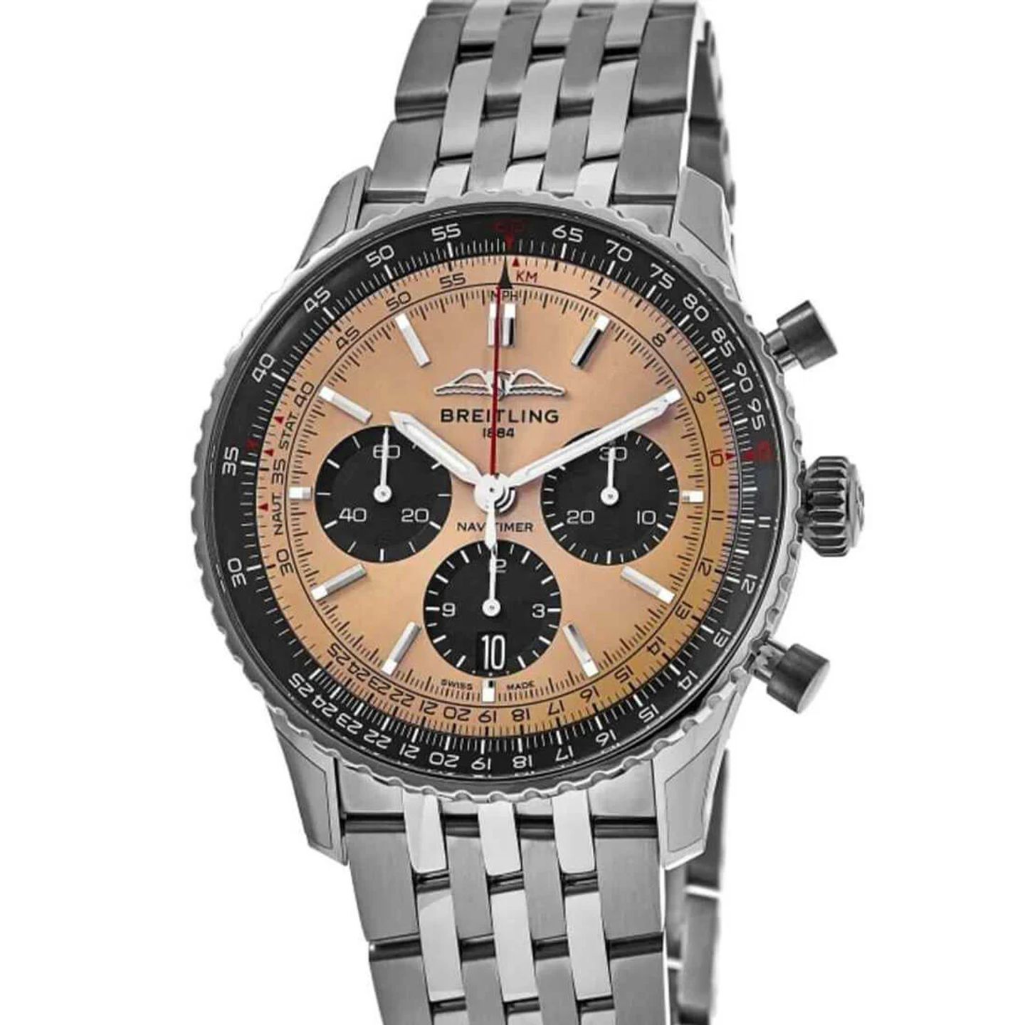 Breitling Navitimer 1 B01 Chronograph AB0138241K1A1 (2024) - Red dial 43 mm Steel case (1/2)