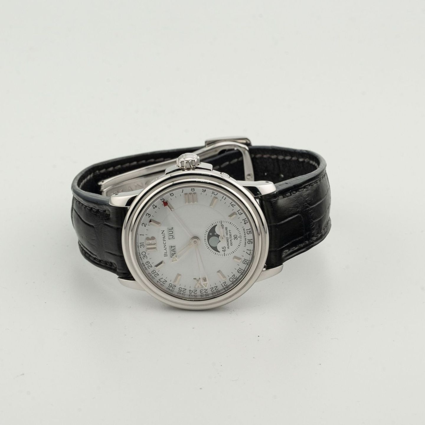 Blancpain Léman Moonphase 2763-1127 (Unknown (random serial)) - White dial 38 mm Steel case (4/8)