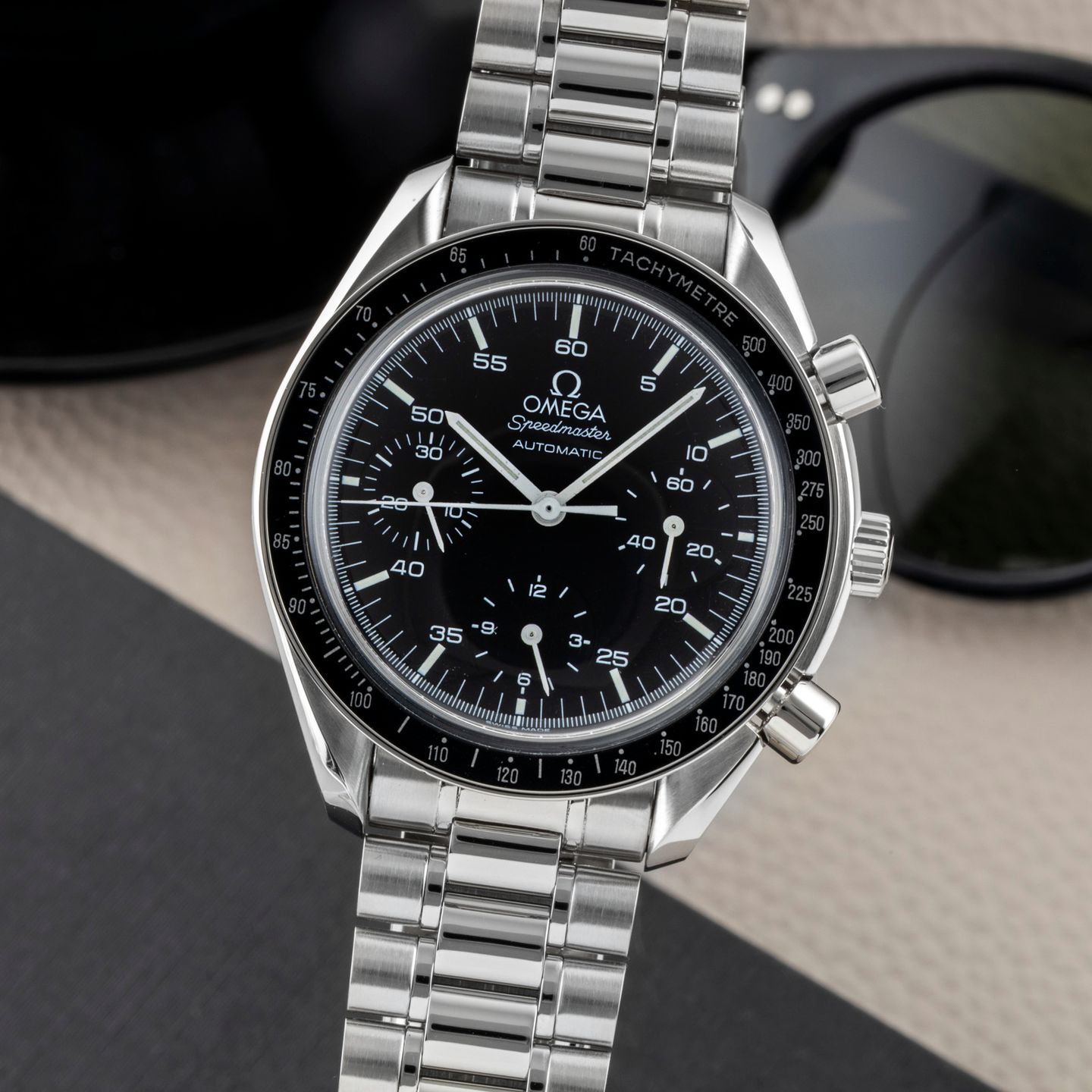 Omega Speedmaster Reduced 3510.50.00 (1999) - Black dial 39 mm Steel case (3/8)