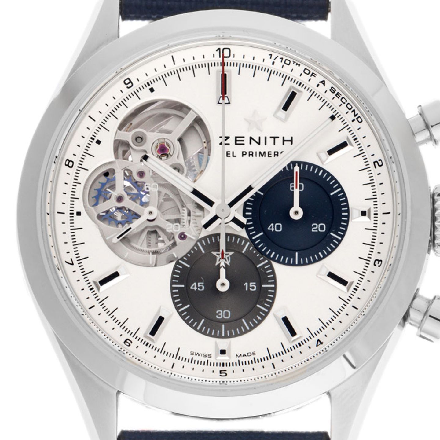 Zenith El Primero Chronomaster 03.3300.3604/69.C823 (2024) - Zilver wijzerplaat 40mm Staal (1/6)