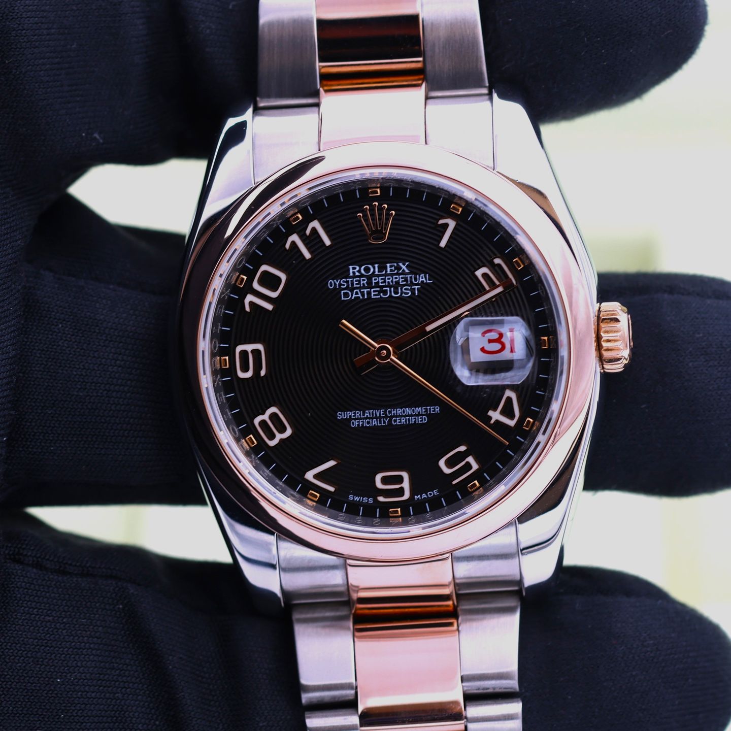 Rolex Datejust 36 116201 (Onbekend (willekeurig serienummer)) - Zwart wijzerplaat 36mm Goud/Staal (4/8)