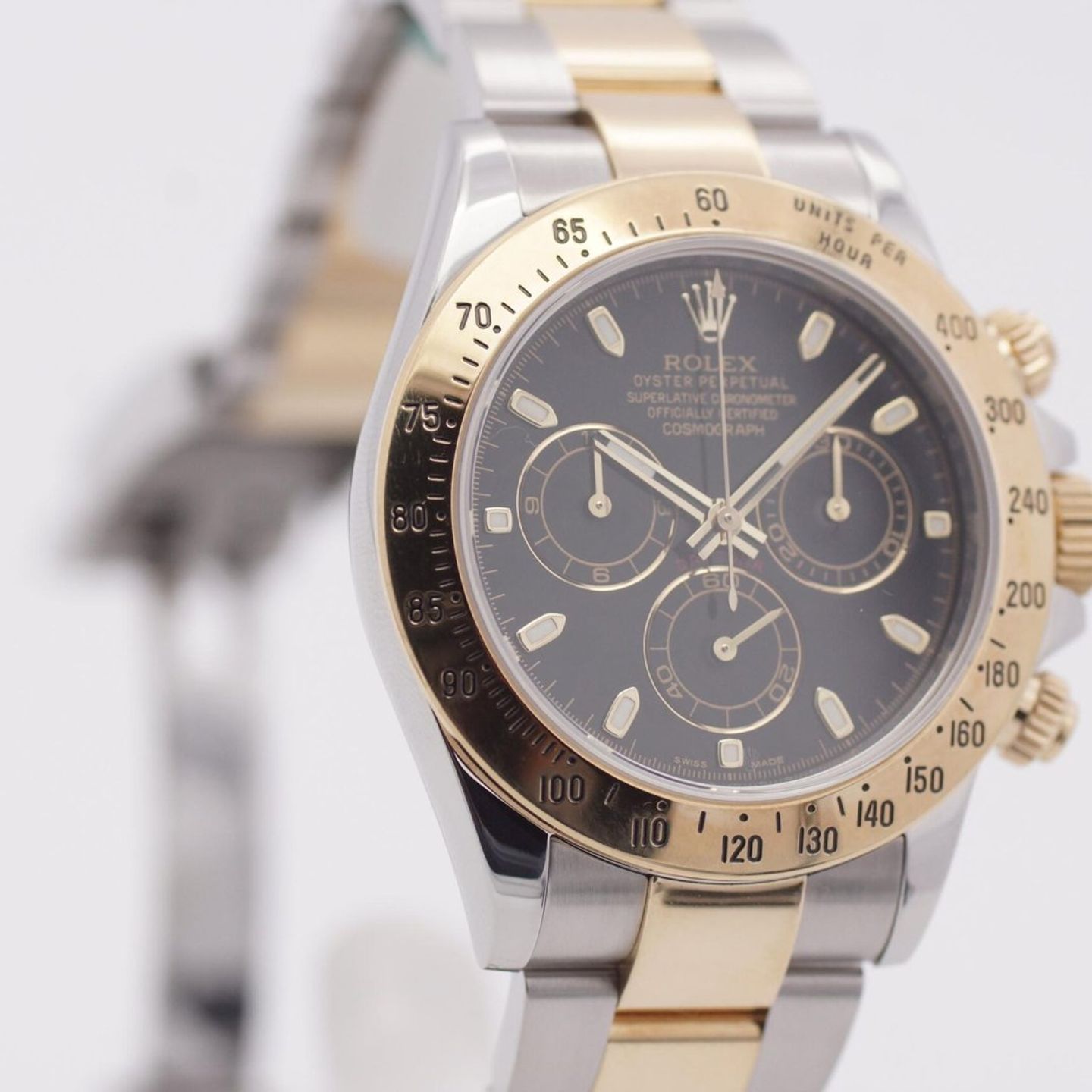 Rolex Daytona 116523 (2015) - Zwart wijzerplaat 40mm Goud/Staal (4/8)