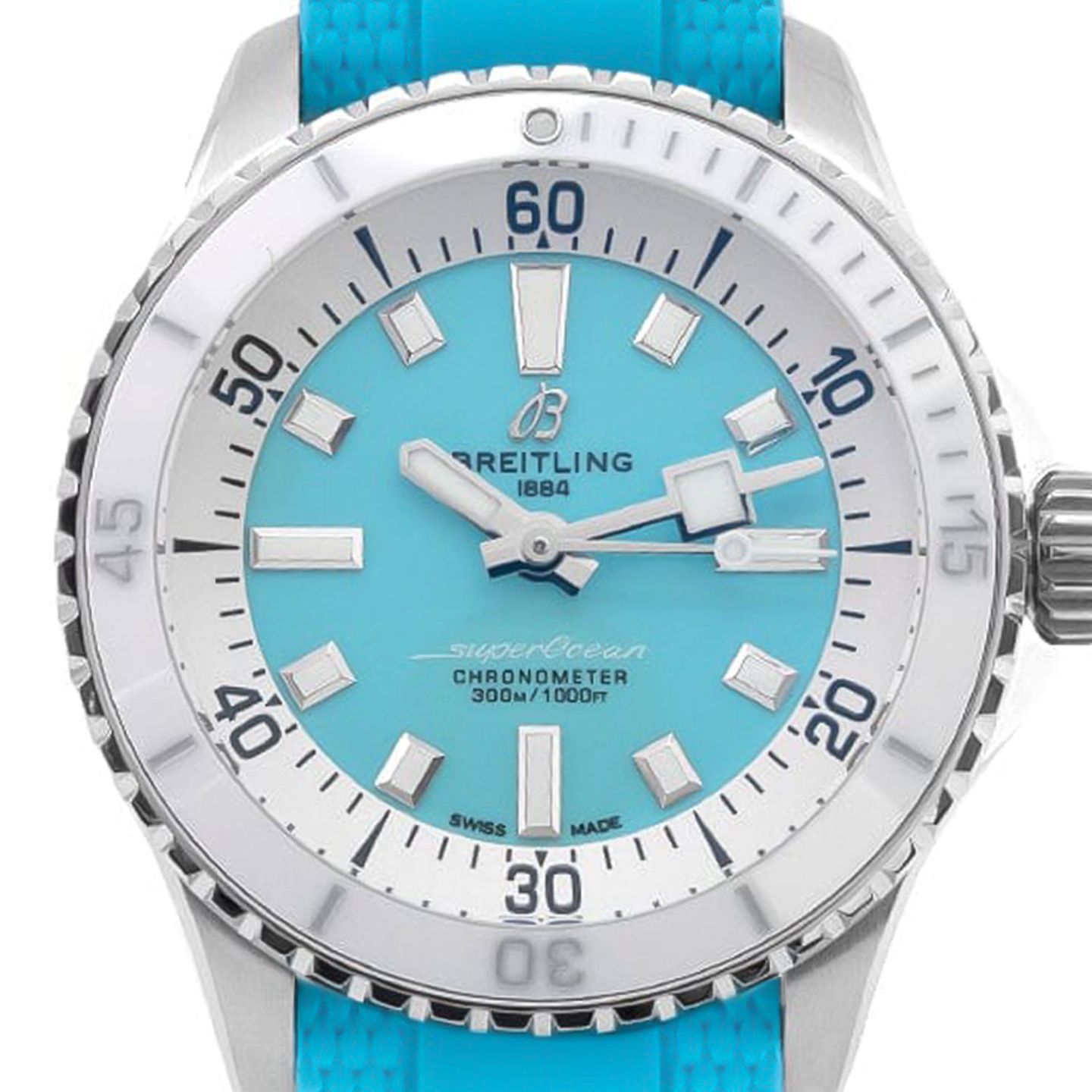 Breitling Superocean A17377211C1S1 (Unknown (random serial)) - Turquoise dial 36 mm Steel case (2/7)
