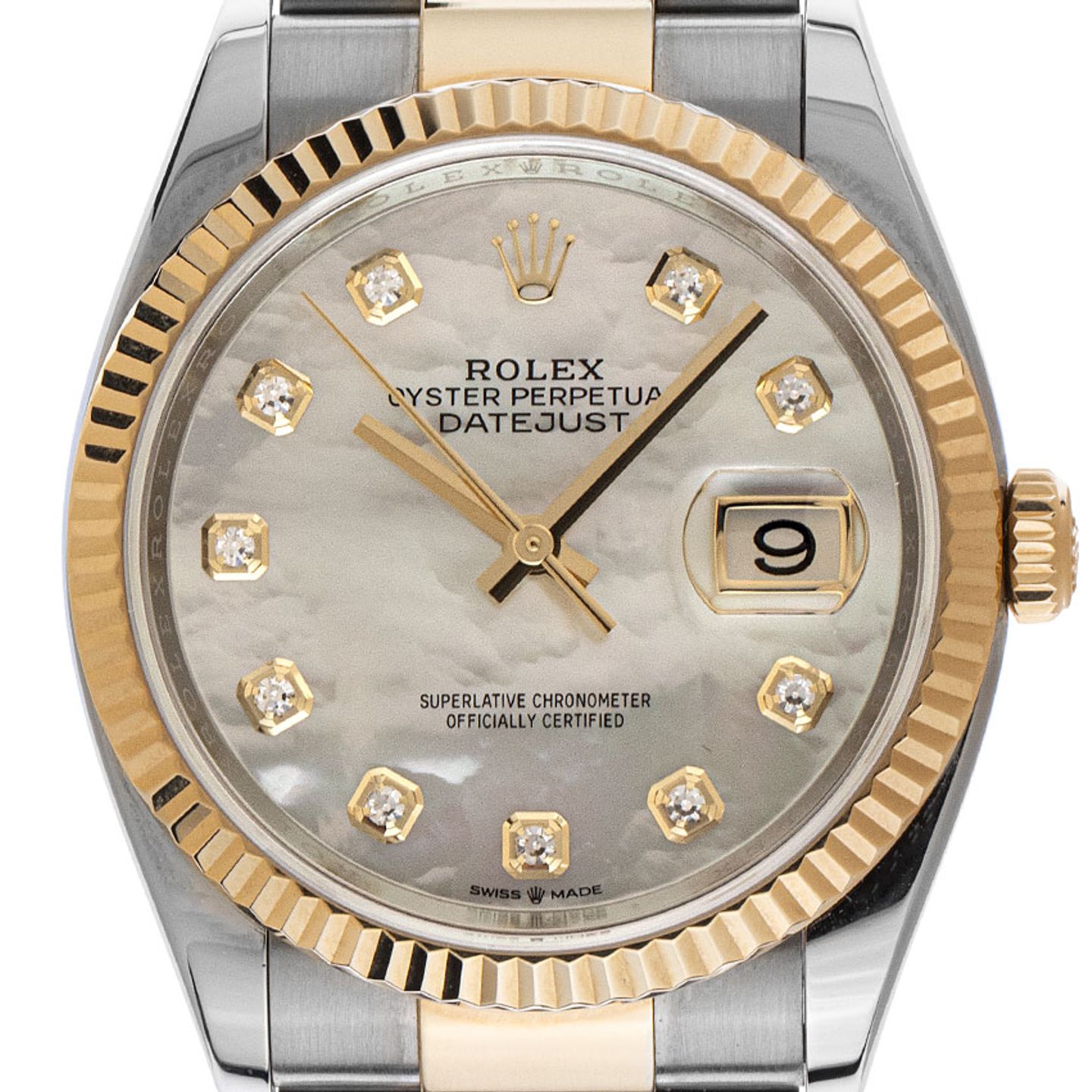 Rolex Datejust 36 126233 (2022) - Parelmoer wijzerplaat 36mm Goud/Staal (1/7)