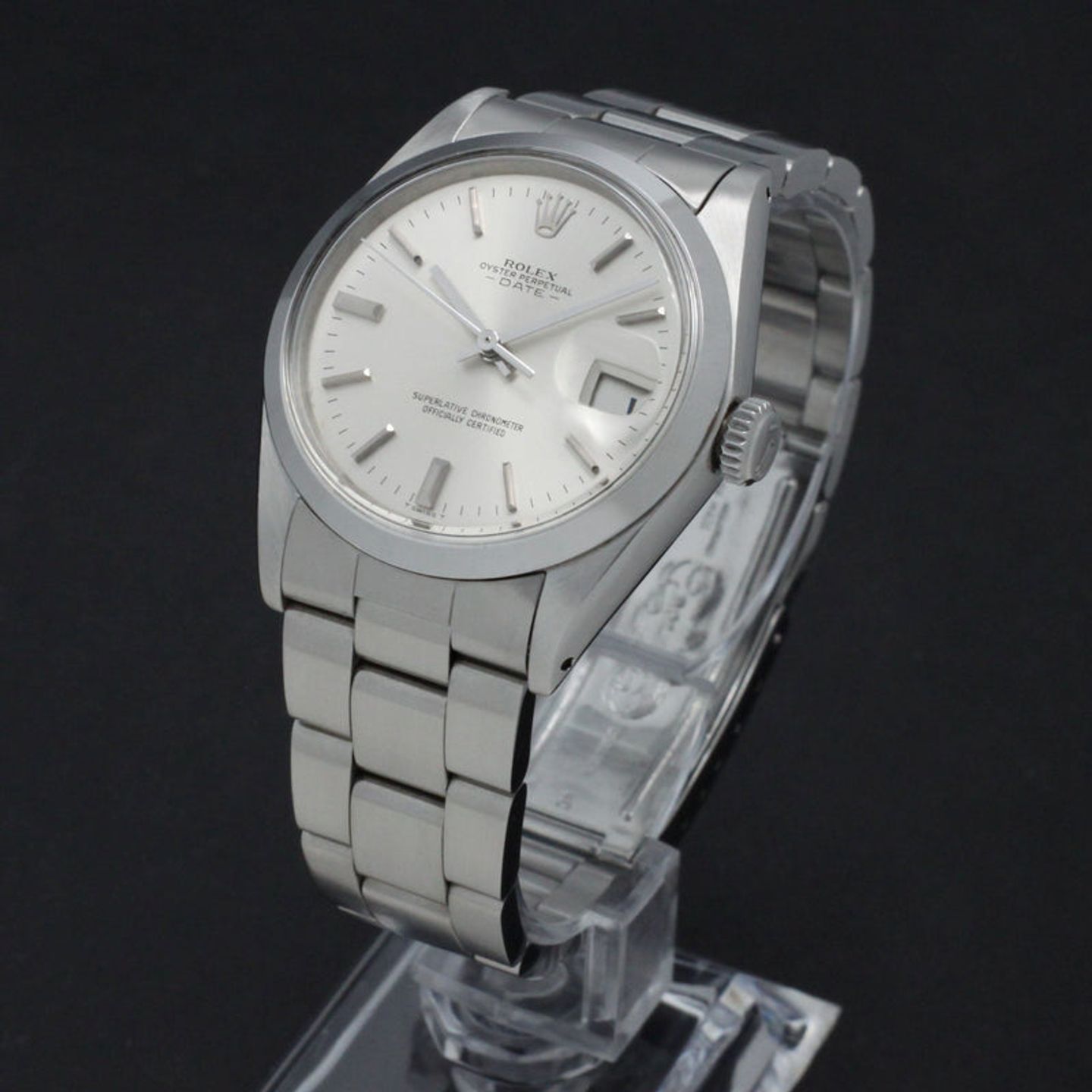 Rolex Oyster Perpetual Date 1500 (1972) - Silver dial 34 mm Steel case (2/7)
