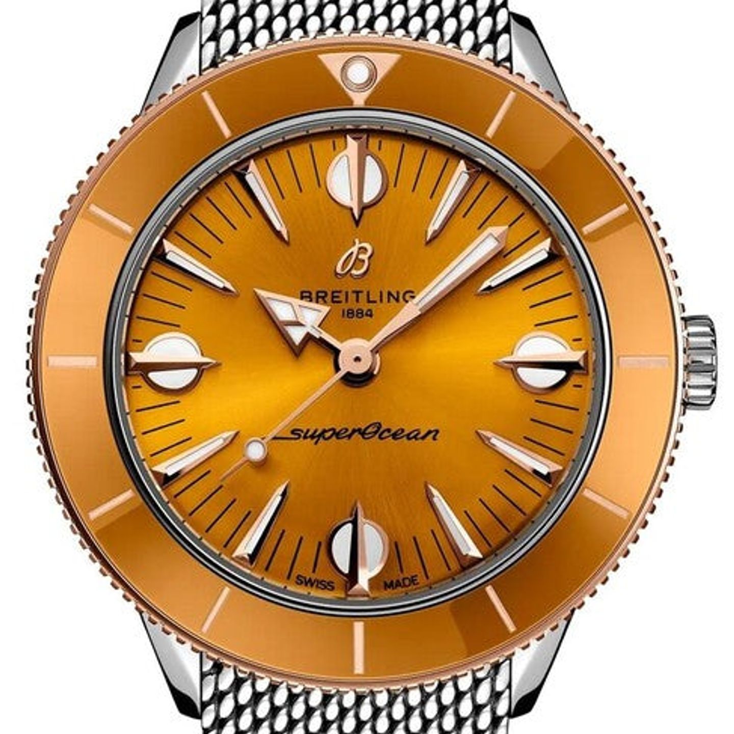 Breitling Superocean Heritage U10340281I1A1 (2026) - Yellow dial 38 mm Steel case (1/1)