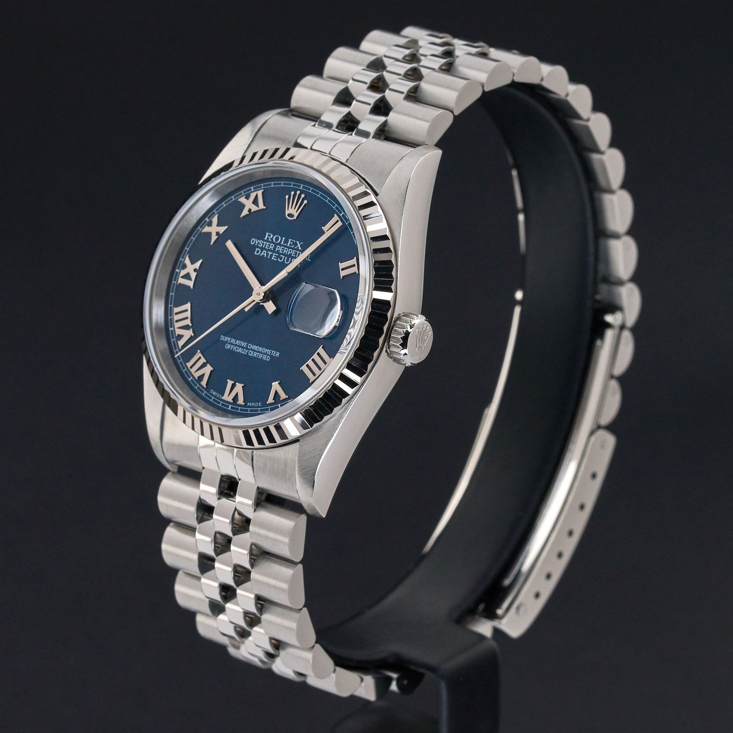 Rolex Datejust 36 16234 (1999) - Blauw wijzerplaat 36mm Staal (3/7)