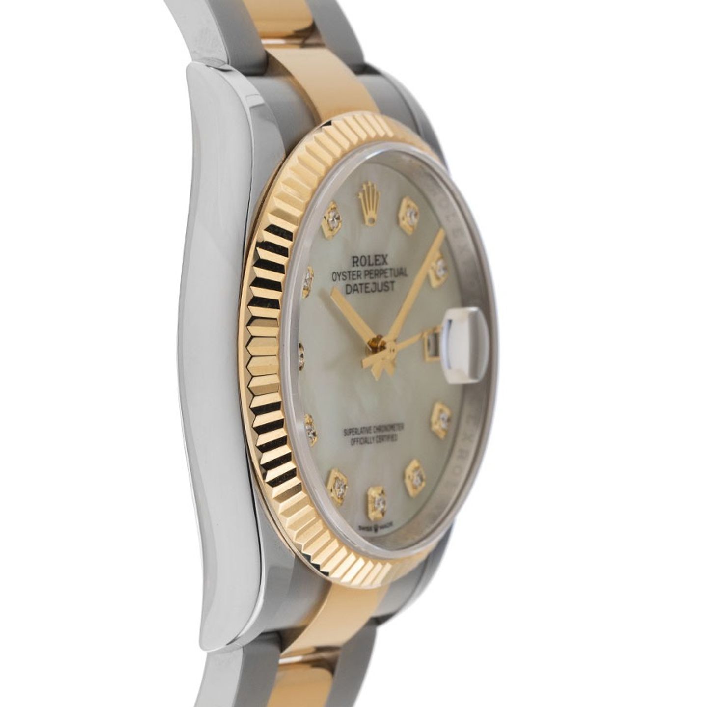 Rolex Datejust 36 126233 (2022) - Parelmoer wijzerplaat 36mm Goud/Staal (5/7)