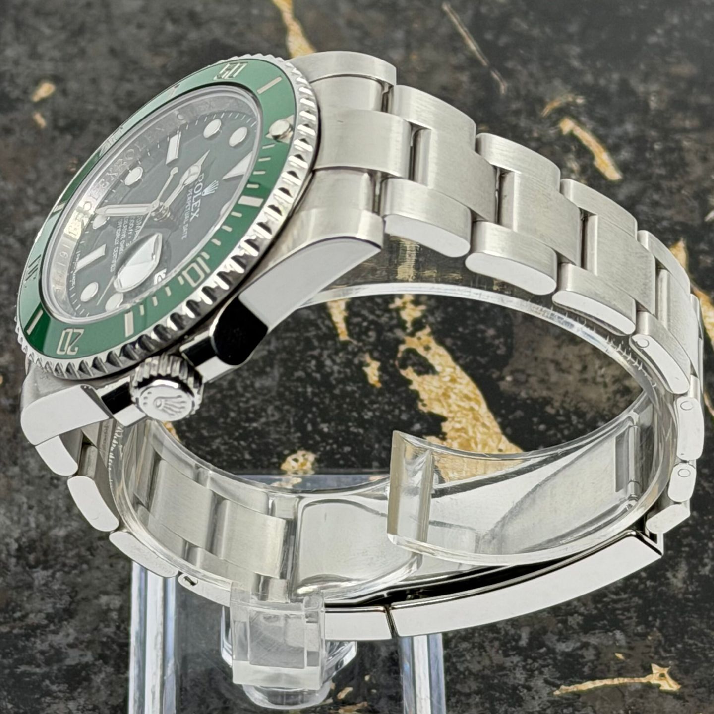 Rolex Submariner Date 116610LV (2016) - Green dial 40 mm Steel case (7/8)