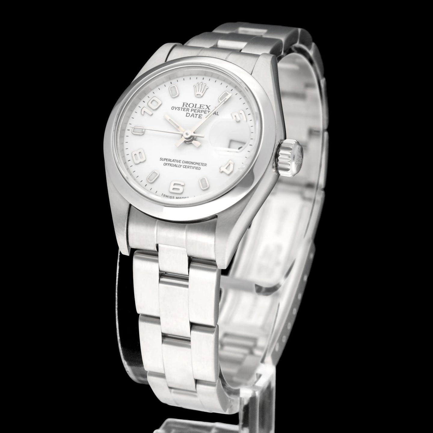 Rolex Oyster Perpetual Lady Date 79160 (2002) - 26mm Staal (2/7)