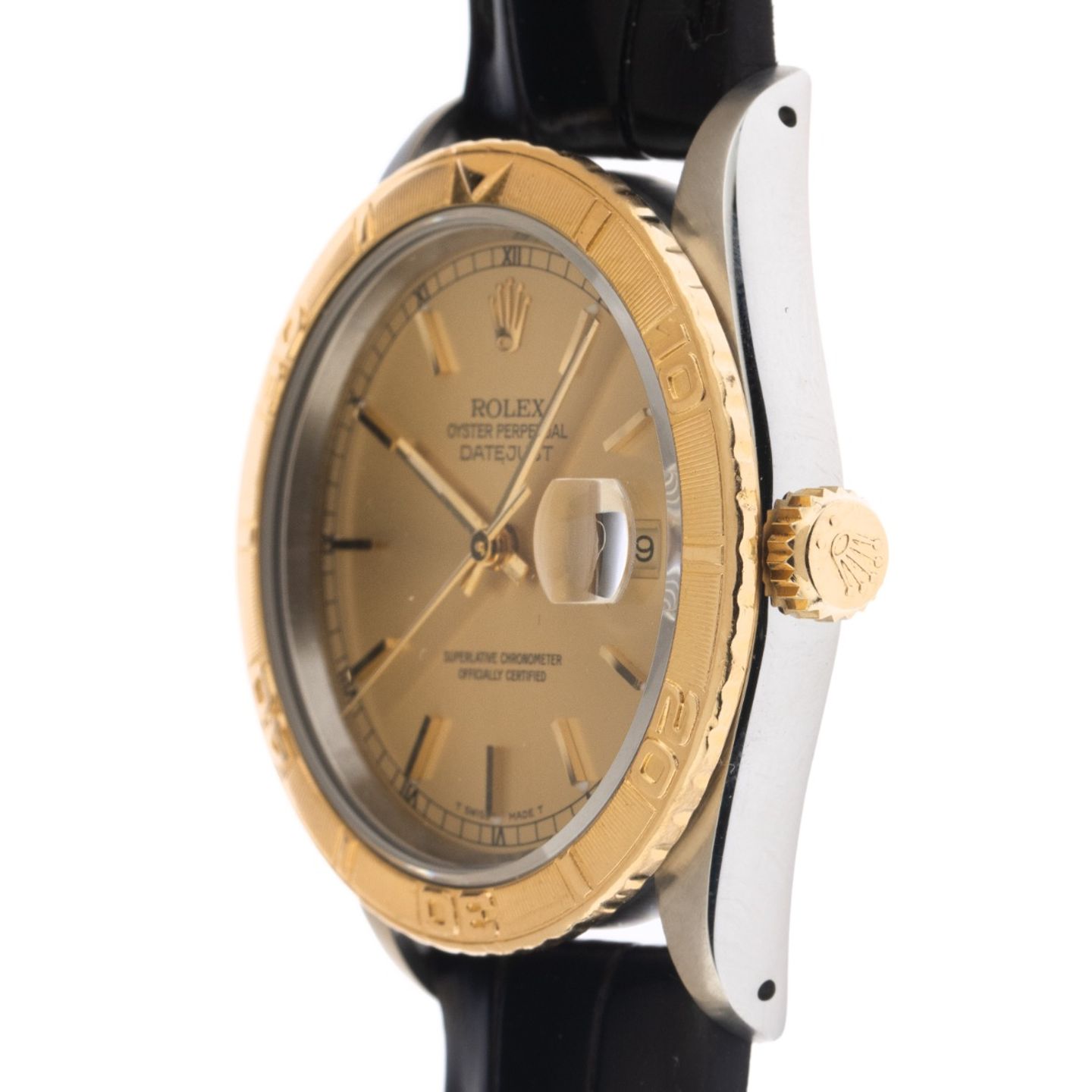 Rolex Datejust Turn-O-Graph 16263 (1993) - Champagne wijzerplaat 36mm Goud/Staal (4/8)