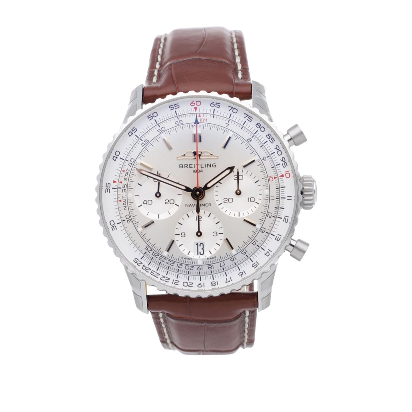 Breitling Navitimer AB0139211G1P1 (2025) - Zilver wijzerplaat 41mm Staal (1/7)