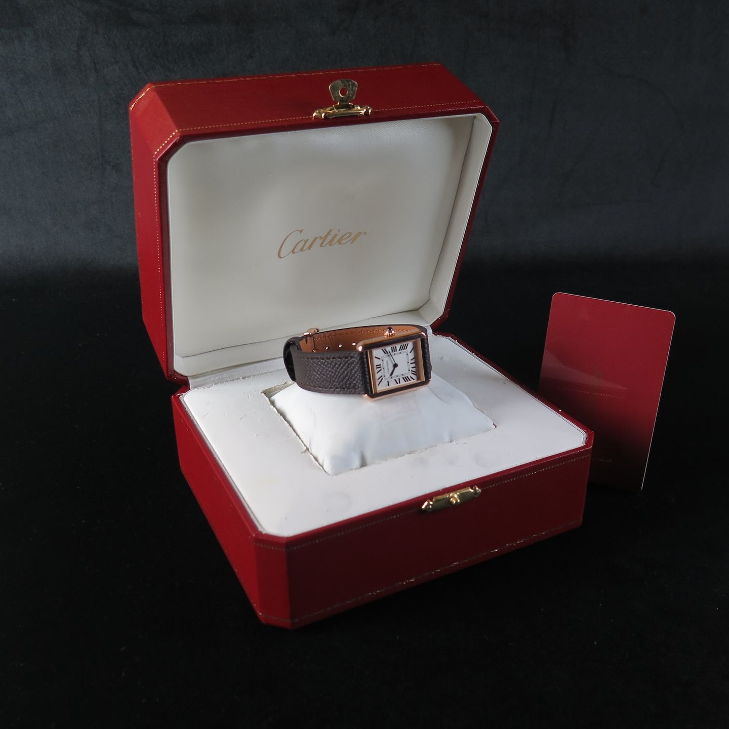 Cartier Tank Solo W5200024 (2019) - Zilver wijzerplaat 31mm Roségoud (8/8)