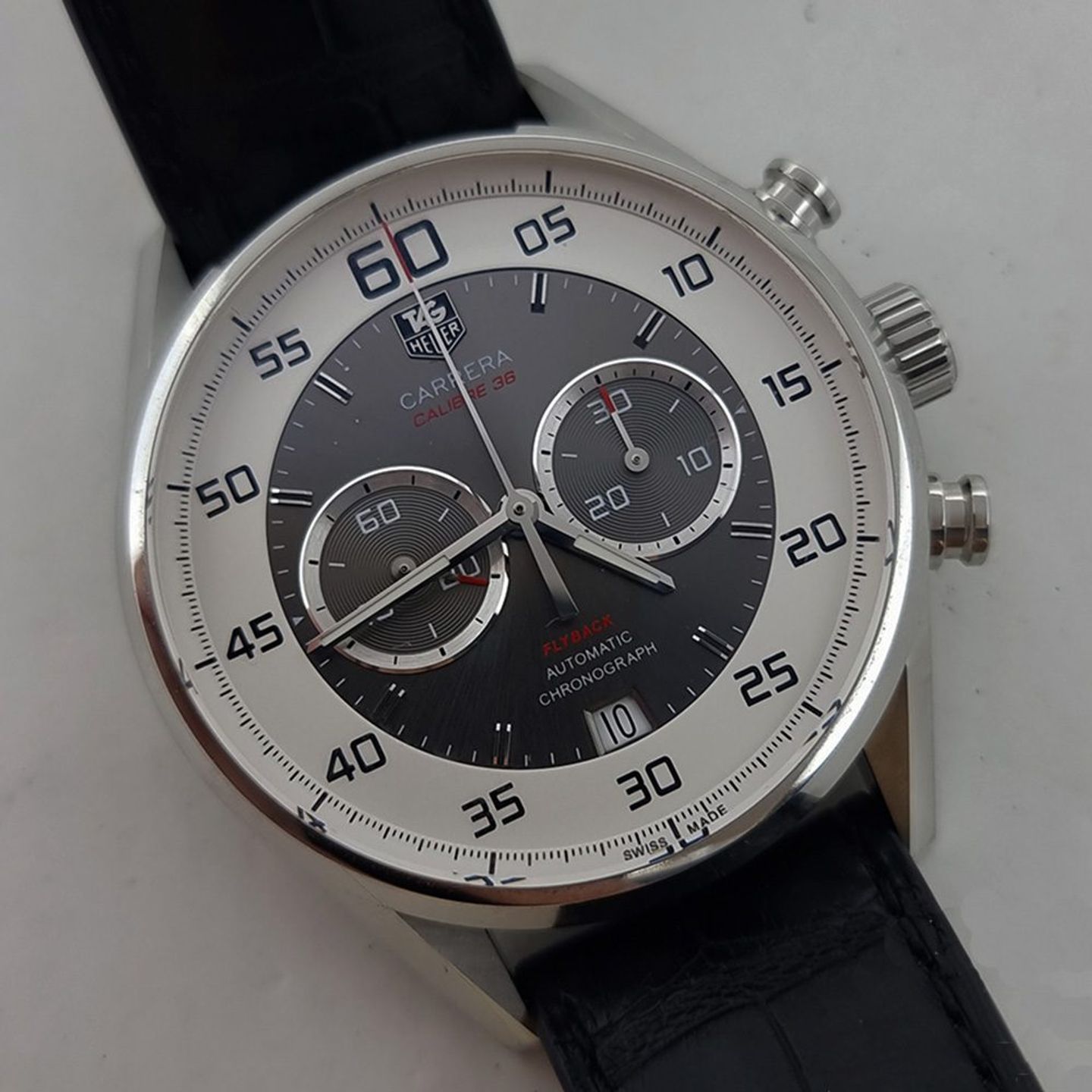 TAG Heuer Carrera Calibre 36 CAR2B11.FC6235 (2025) - Grey dial 43 mm Steel case (1/8)