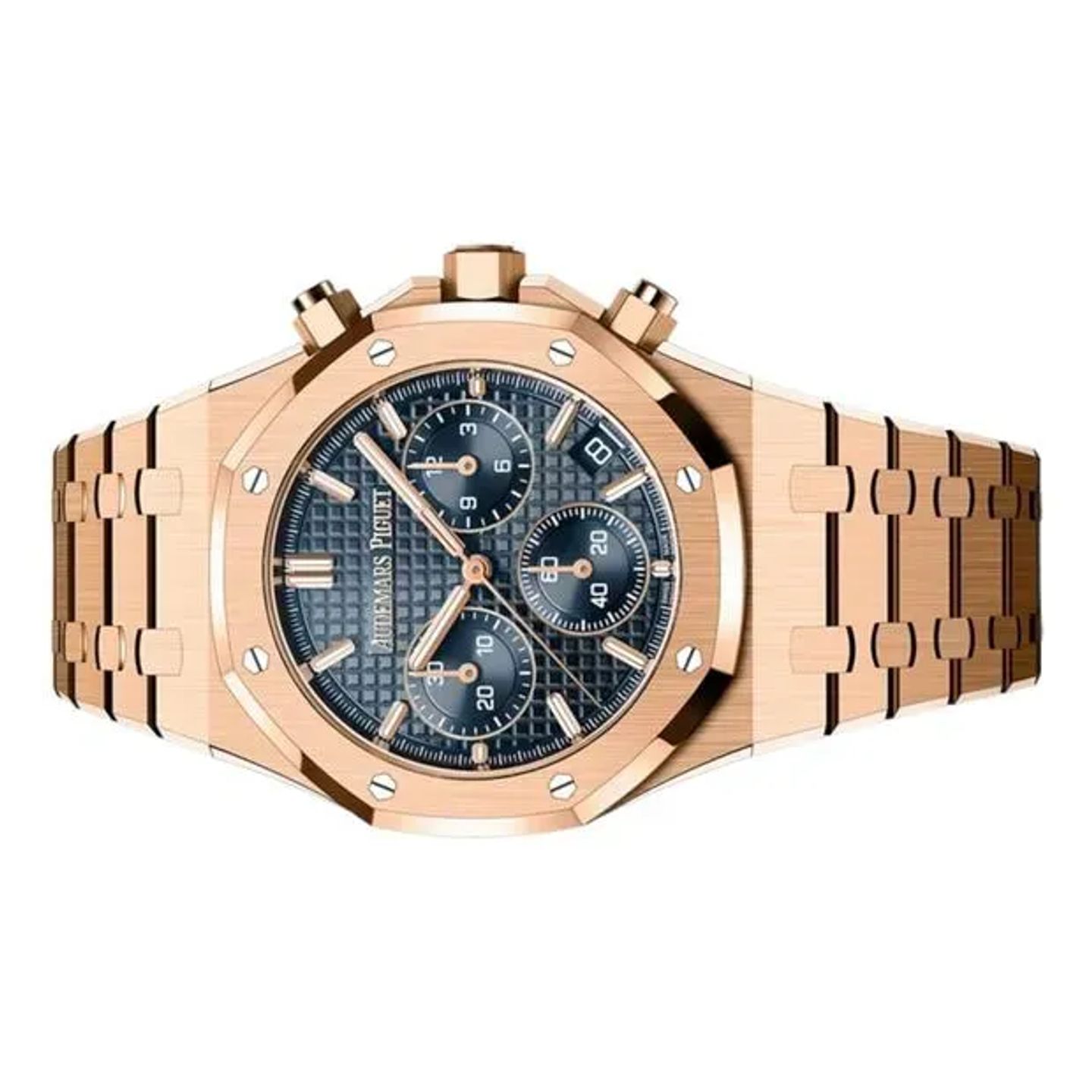 Audemars Piguet Royal Oak Chronograph 26240OR.OO.1320OR.05 (2024) - Blue dial 41 mm Rose Gold case (2/6)