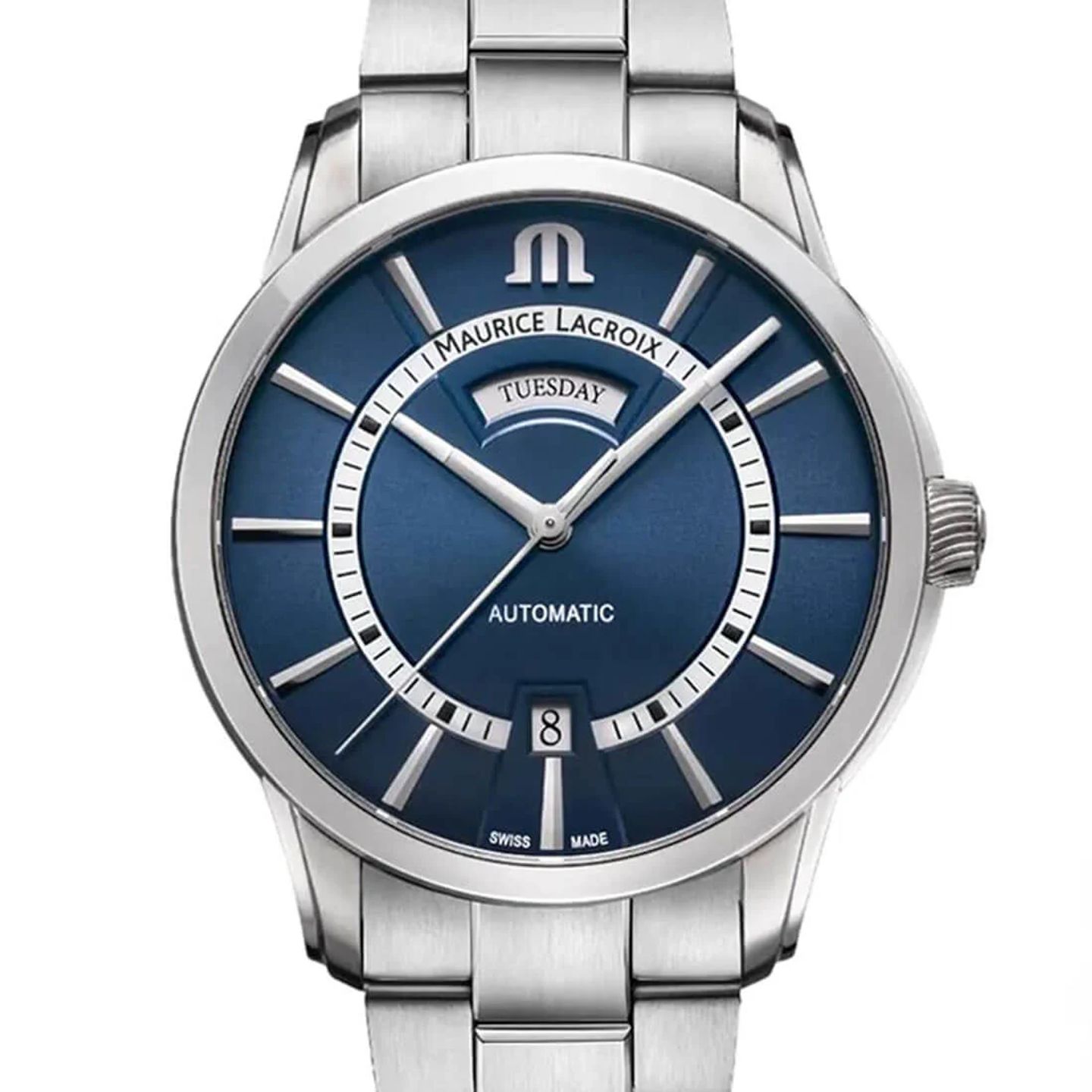 Maurice Lacroix Pontos Day Date PT6358-SS00H-431-C (2023) - Blue dial 41 mm Steel case (2/3)
