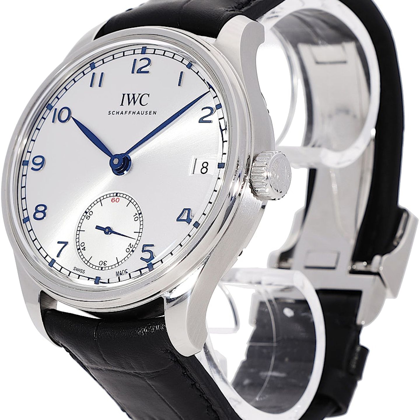 IWC Portuguese Hand-Wound IW510207 (2018) - Silver dial 43 mm Steel case (3/5)