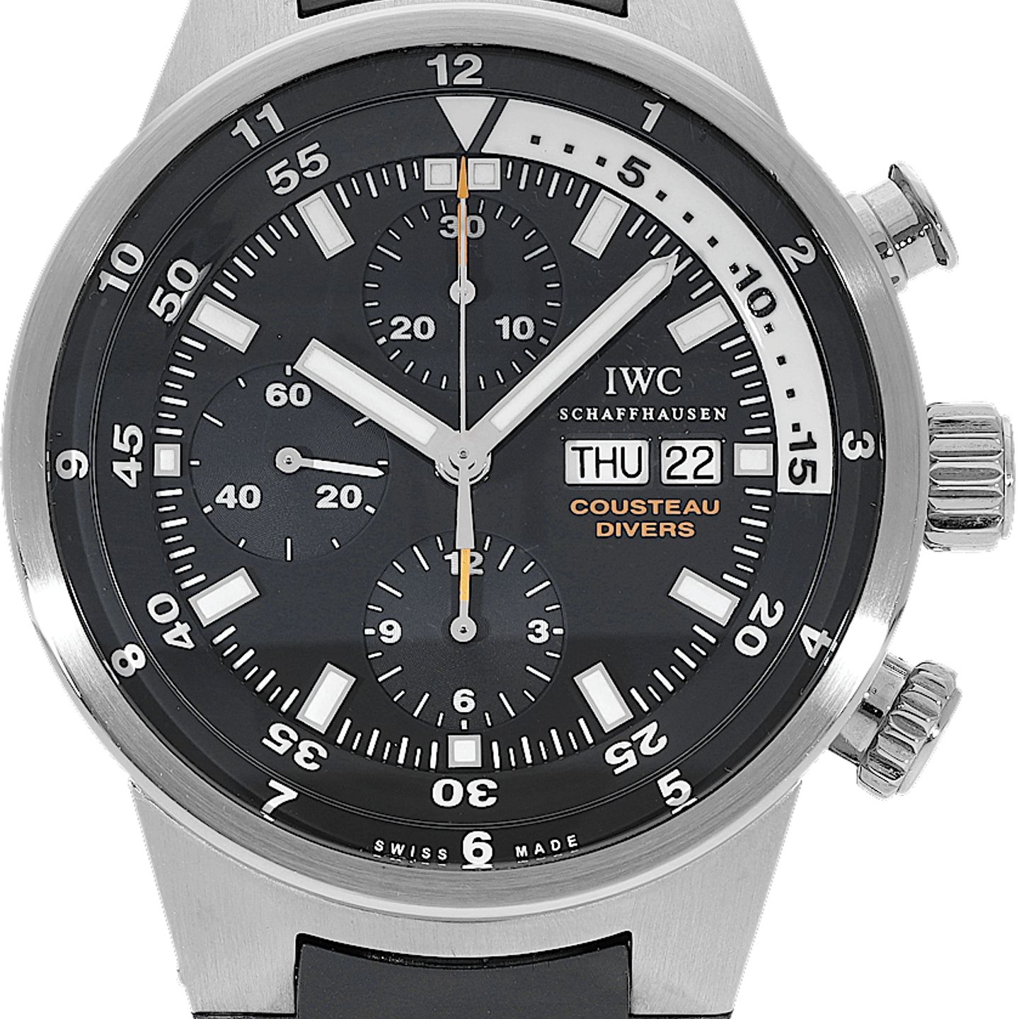 IWC Aquatimer IW378201 (Unknown (random serial)) - Black dial 44 mm Steel case (2/5)