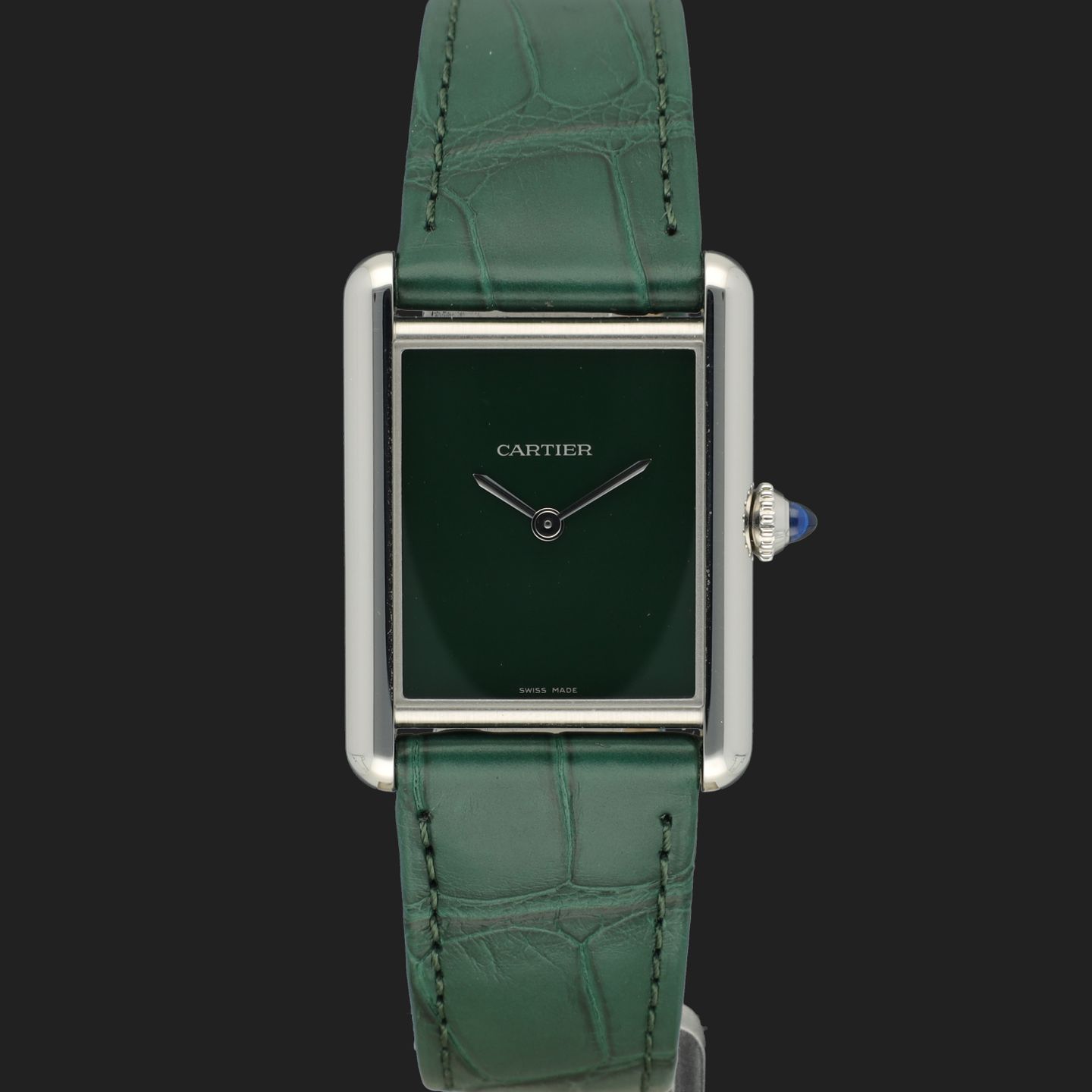 Cartier Tank WSTA0115 (2025) - Groen wijzerplaat 26mm Staal (2/8)