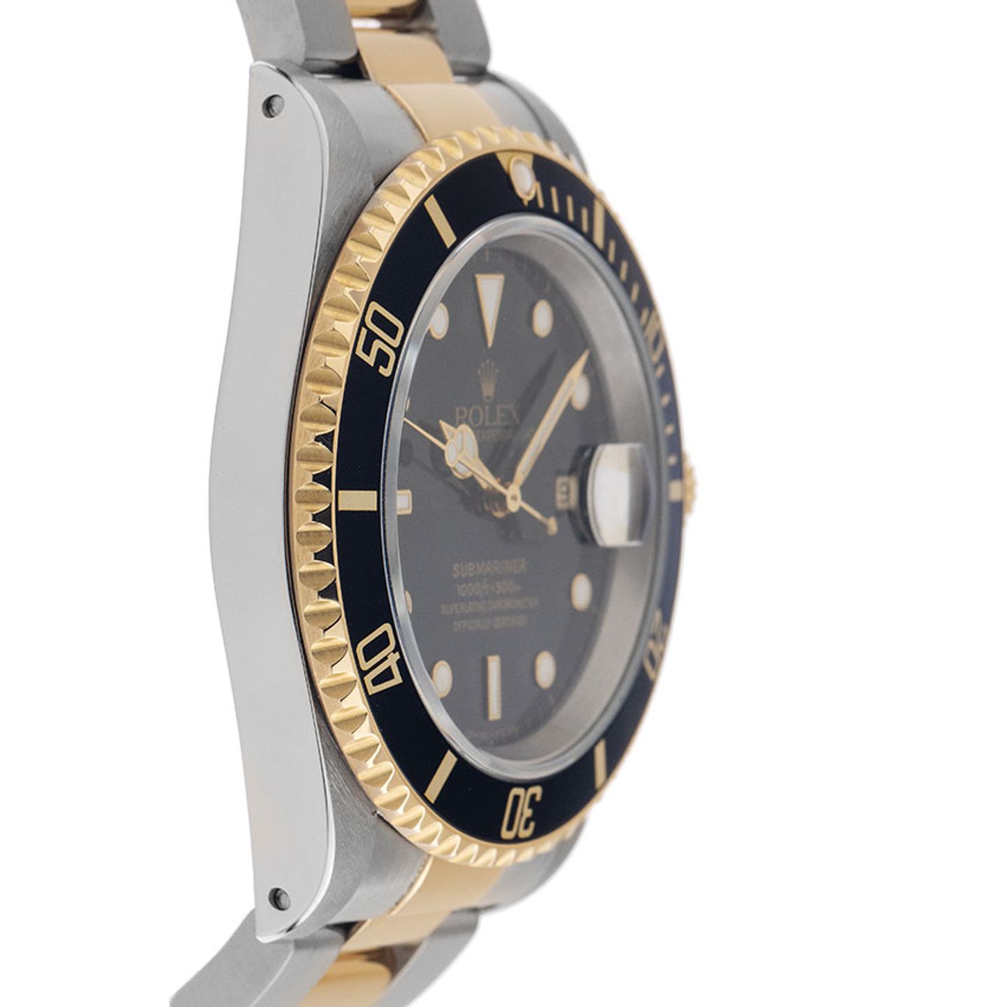 Rolex Submariner Date 16613 (1994) - Zwart wijzerplaat 40mm Goud/Staal (5/8)