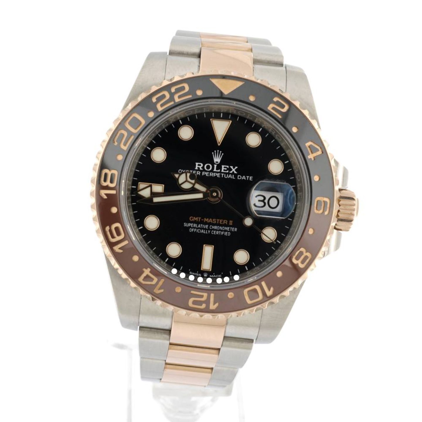 Rolex GMT-Master II 126711CHNR (2019) - Black dial 40 mm Gold/Steel case (1/6)