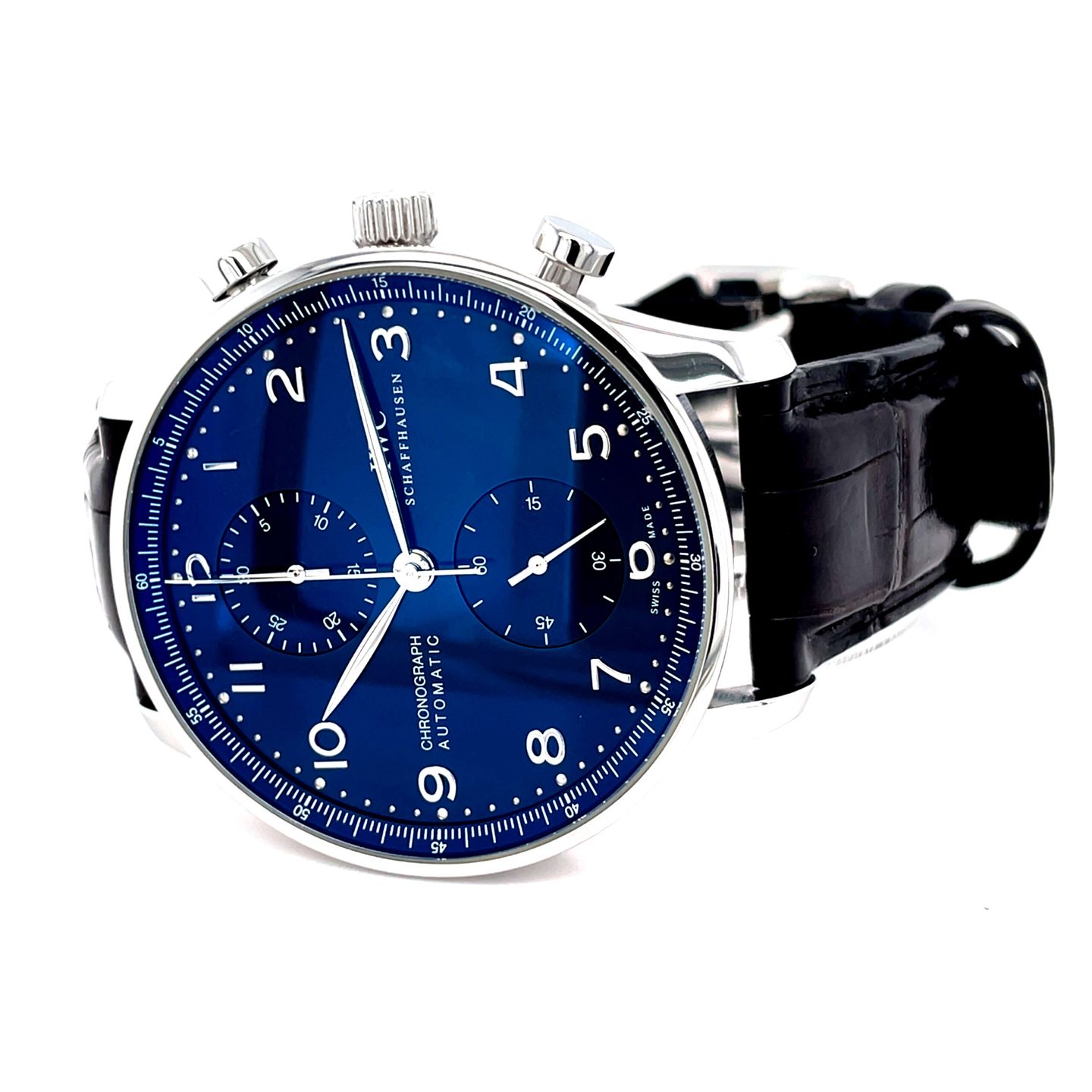 IWC Portuguese Chronograph IW371491 (2019) - Blue dial 41 mm Steel case (6/8)