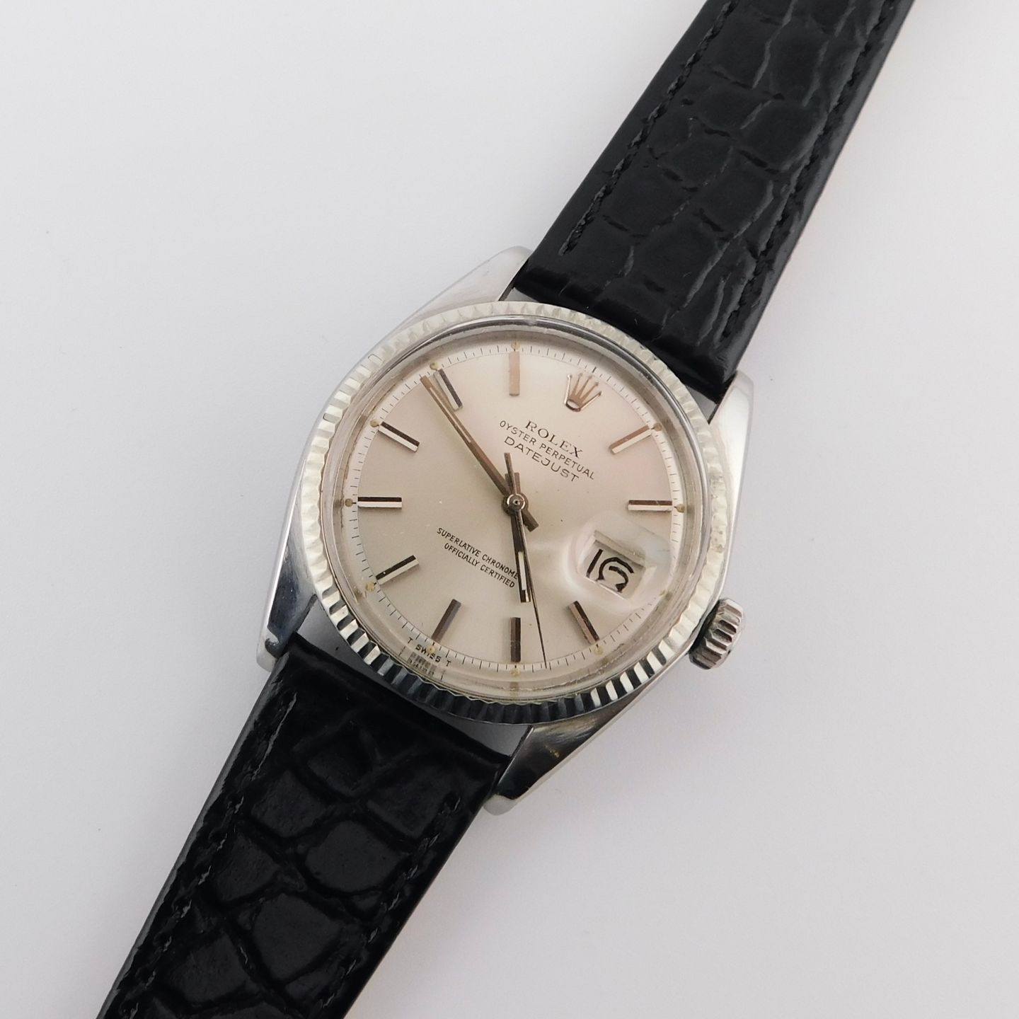 Rolex Datejust 1601 (1972) - Zilver wijzerplaat 36mm Staal (1/4)