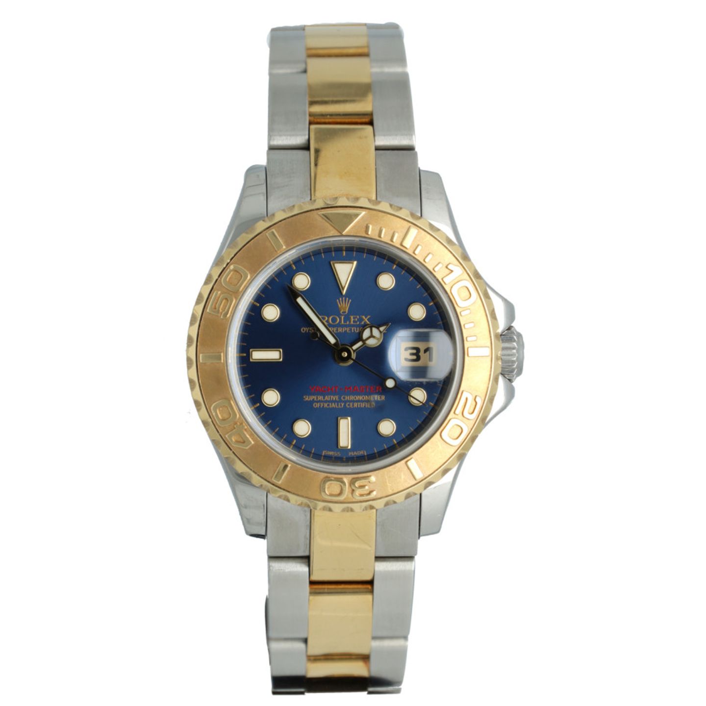 Rolex Yacht-Master 169623 (2001) - Blauw wijzerplaat 29mm Goud/Staal (3/14)