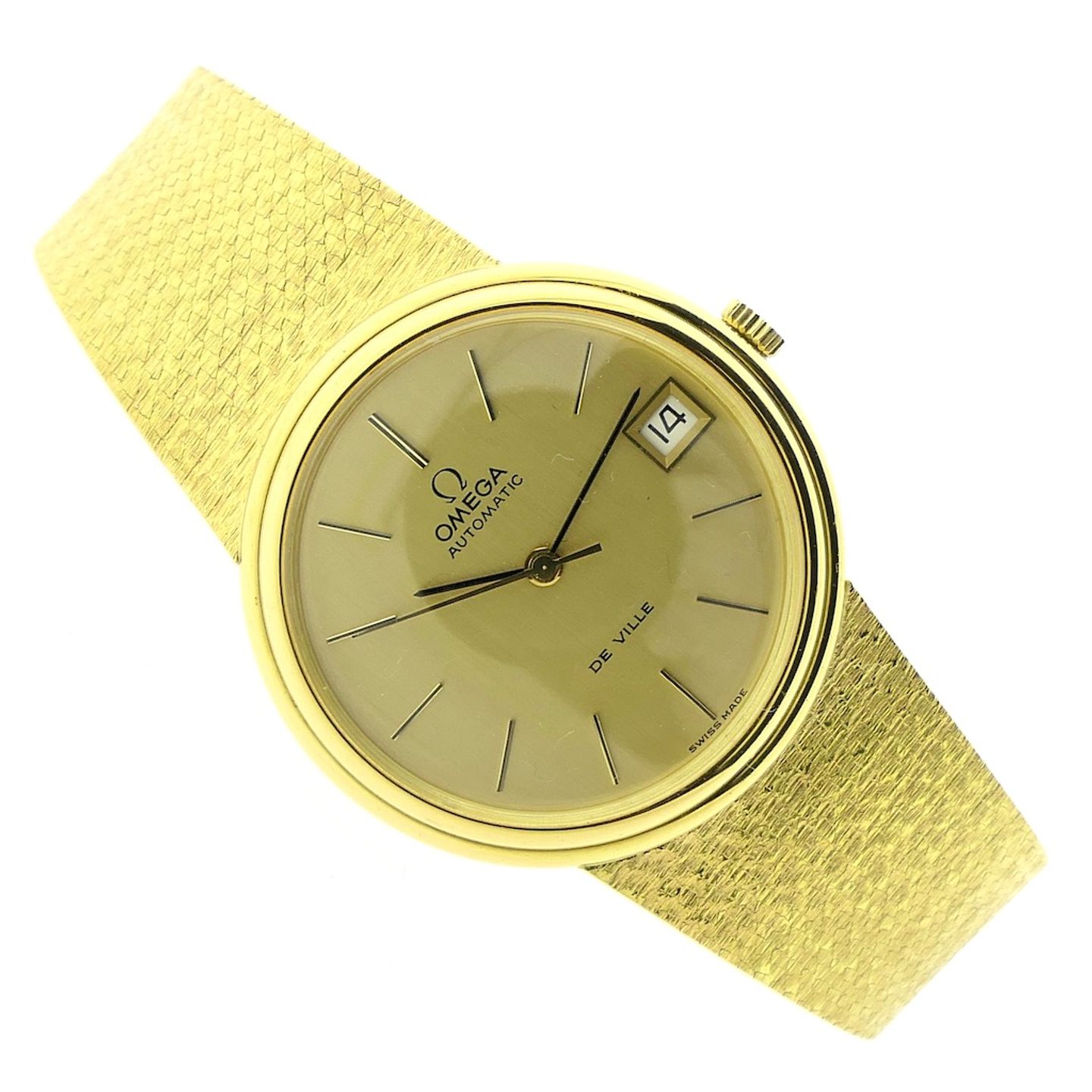 Omega De Ville 7285 (1970) - Gold dial 35 mm Yellow Gold case (6/8)