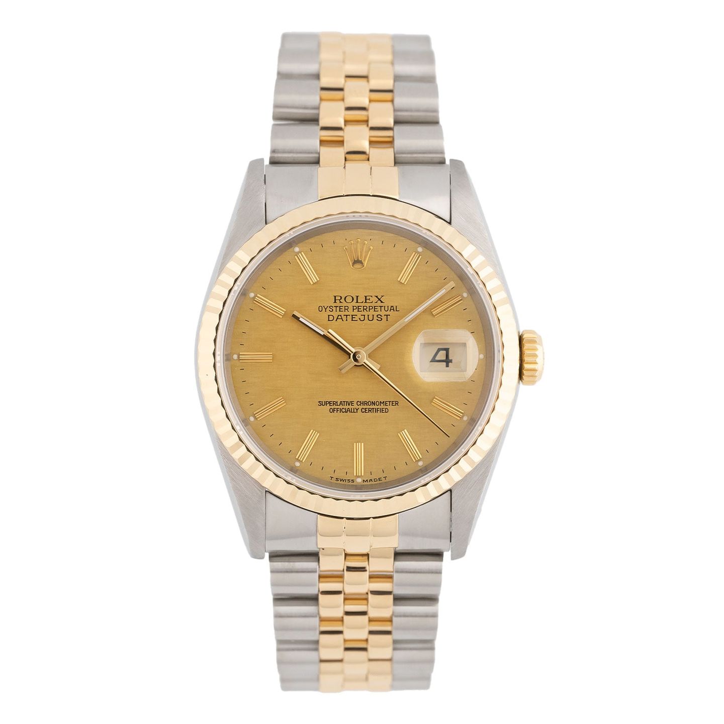 Rolex Datejust 36 16233 (1989) - Champagne dial 36 mm Gold/Steel case (1/5)