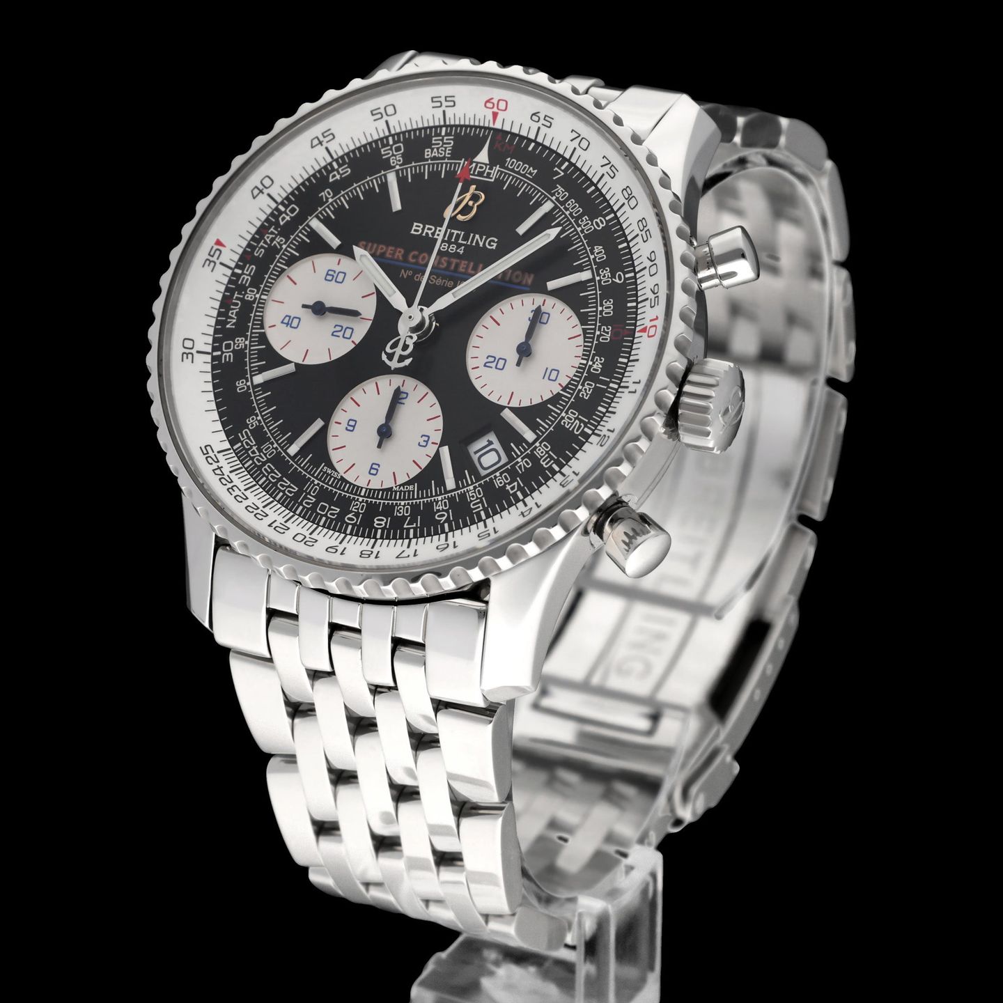 Breitling Navitimer A23322 (2012) - Zwart wijzerplaat 42mm Staal (2/8)
