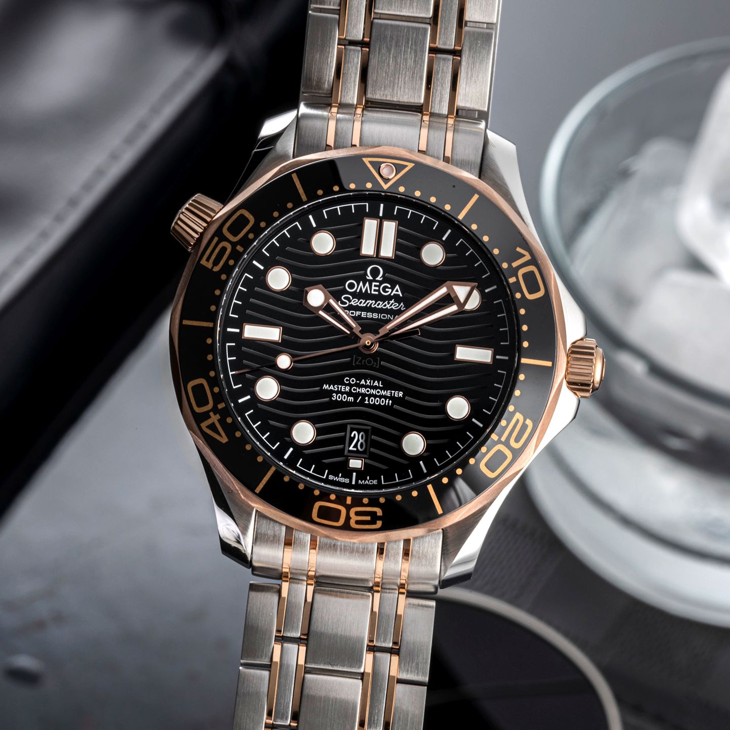 Omega Seamaster Diver 300 M 210.20.42.20.01.001 (Onbekend (willekeurig serienummer)) - Zwart wijzerplaat 42mm Staal (3/8)