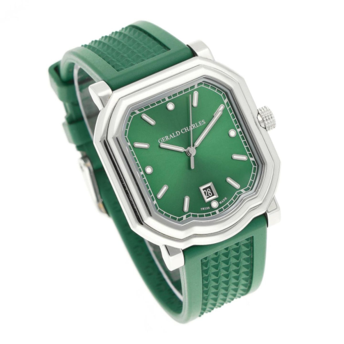 Gerald Charles Unknown GC2.0-A-02 (2023) - Groen wijzerplaat 40mm Staal (3/8)