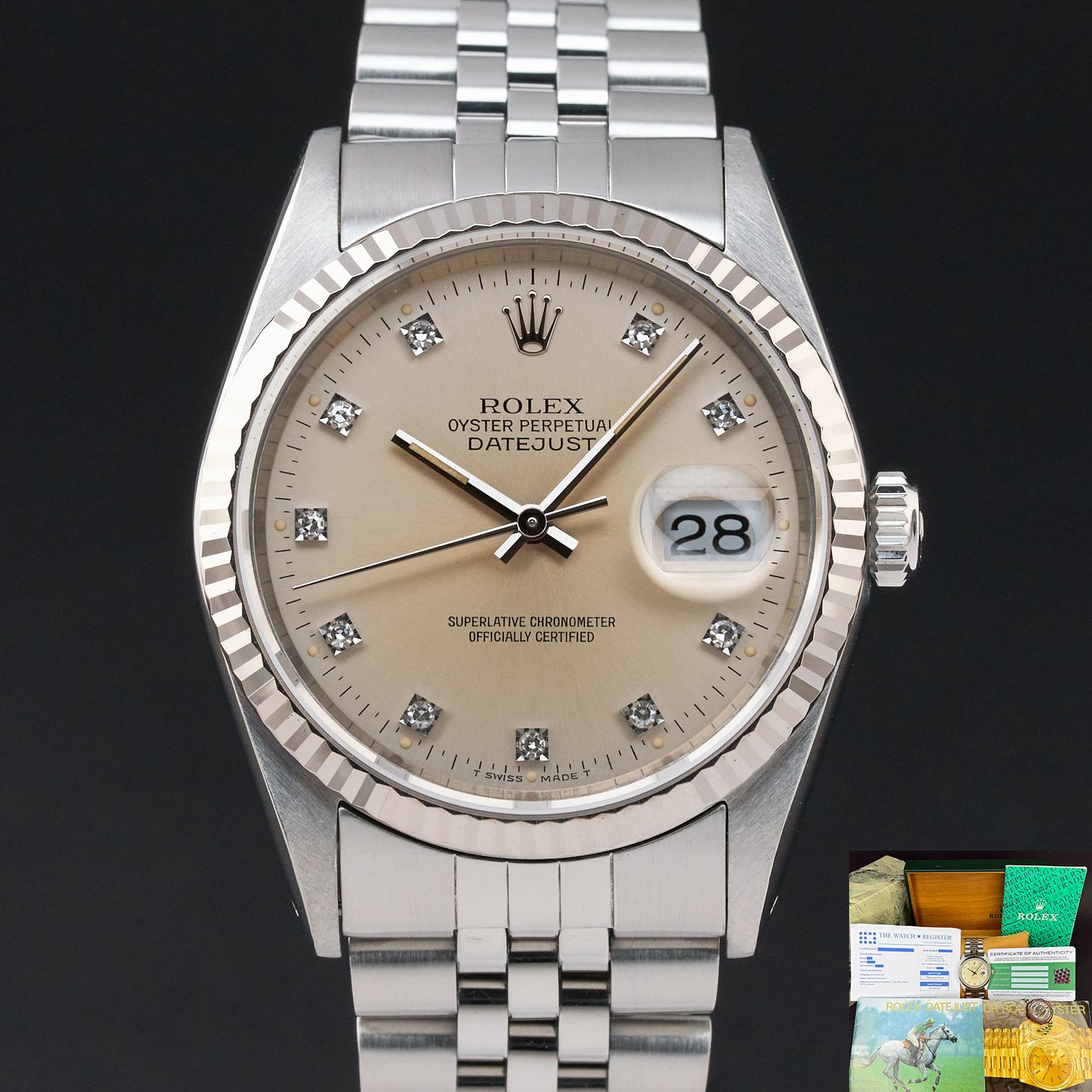 Rolex Datejust 36 16234 (1990) - 36mm Staal (1/8)
