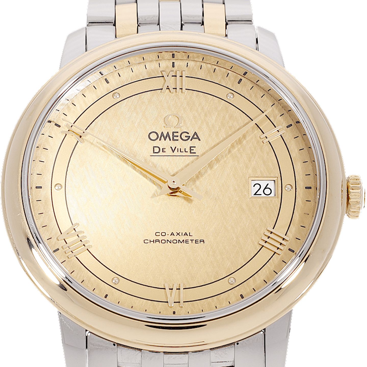 Omega De Ville Prestige 424.20.40.20.08.001 (Onbekend (willekeurig serienummer)) - Champagne wijzerplaat 40mm Staal (1/5)