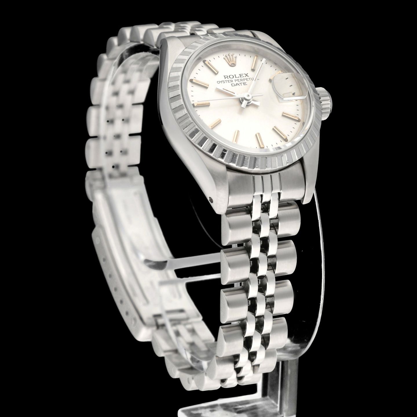 Rolex Oyster Perpetual Lady Date 69240 (1984) - Zilver wijzerplaat 26mm Staal (6/8)