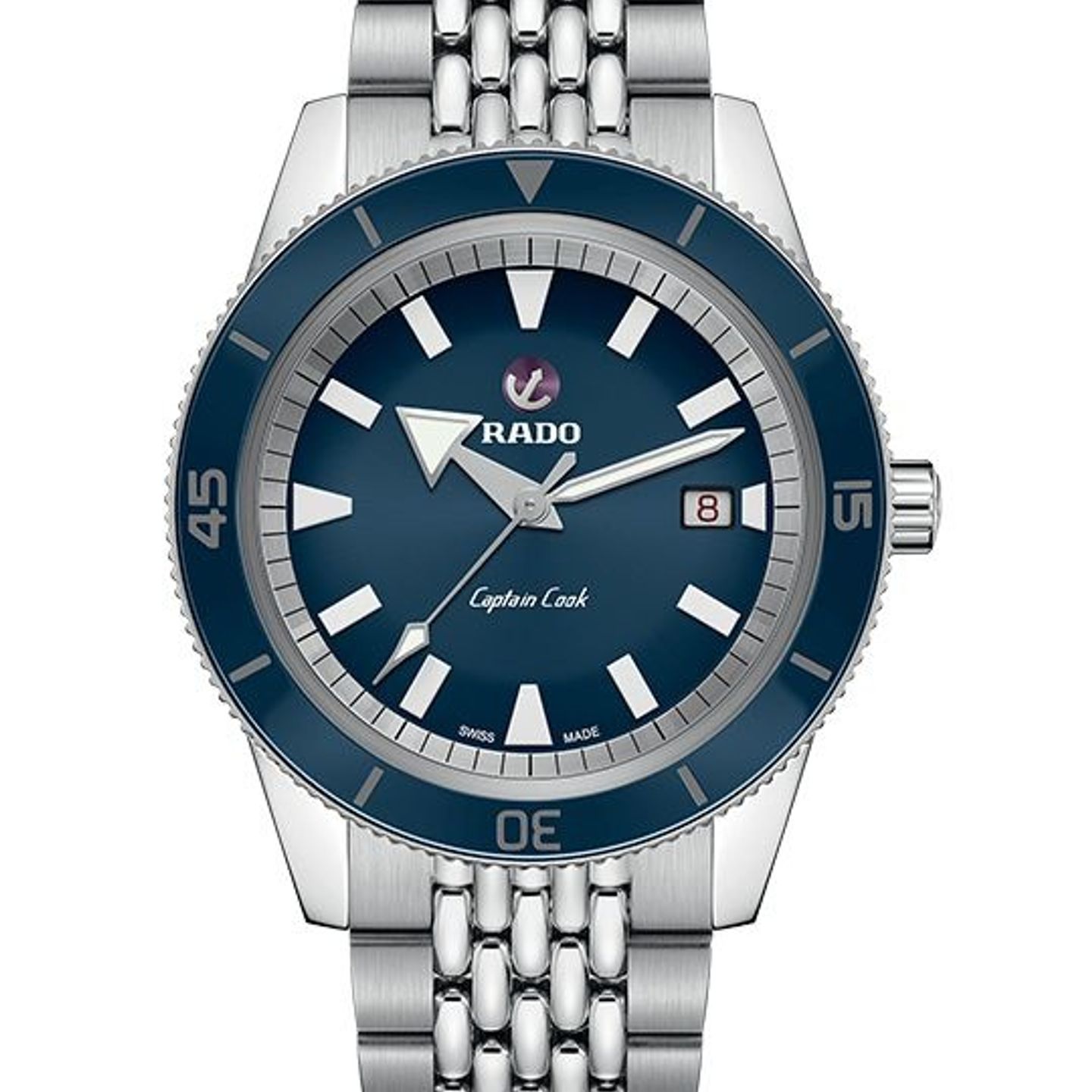 Rado HyperChrome Captain Cook R32505203 (2024) - Blauw wijzerplaat 42mm Staal (1/5)