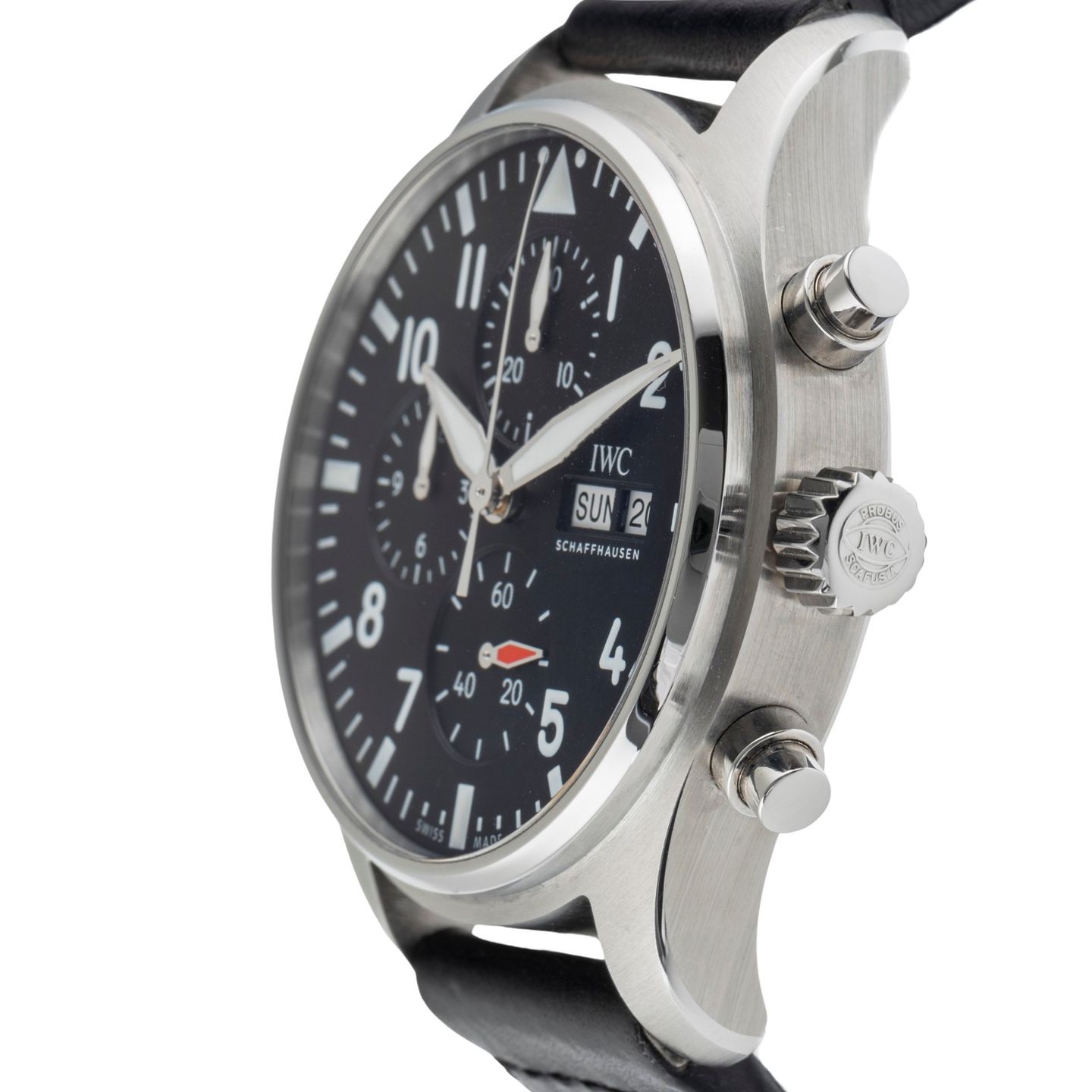 IWC Pilot Chronograph IW378001 (Unknown (random serial)) - Black dial 43 mm Steel case (6/8)