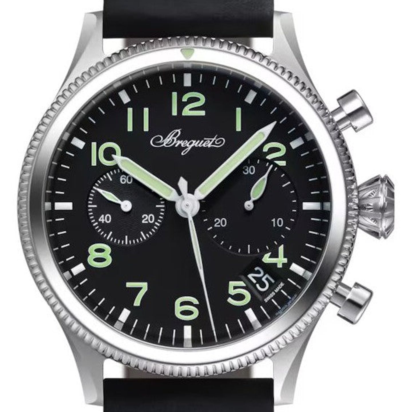 Breguet Type XX - XXI - XXII 2057ST/92/3WU (2026) - Zwart wijzerplaat 42mm Staal (1/1)