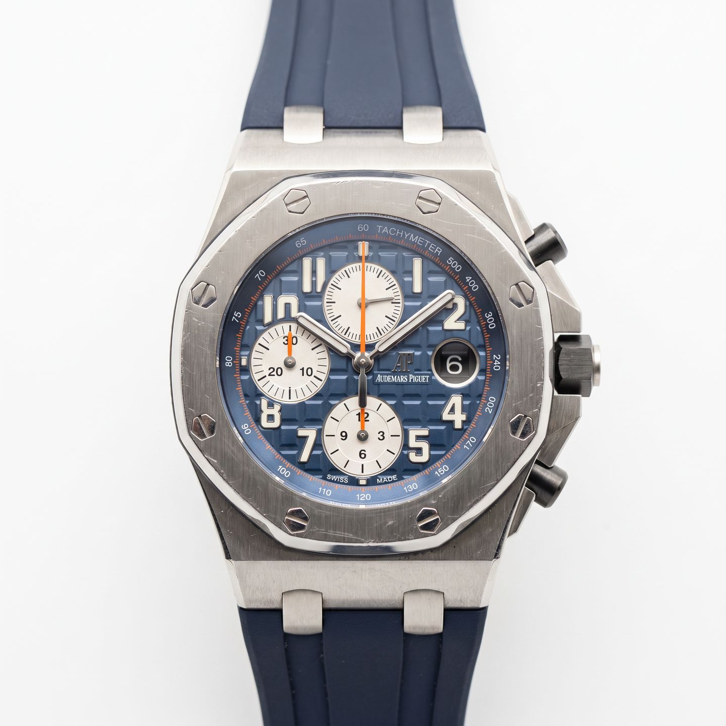 Audemars Piguet Royal Oak Offshore Chronograph 26470ST.OO.A027CA.01 (Unknown (random serial)) - Blue dial 42 mm Steel case (1/4)