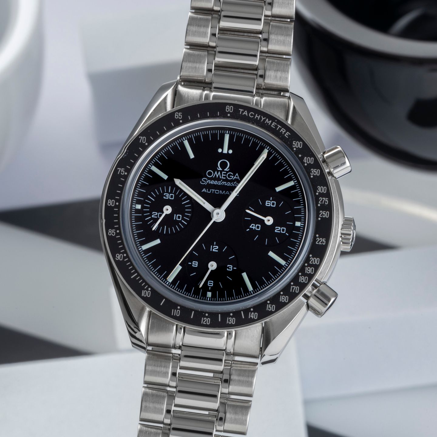 Omega Speedmaster Reduced 3539.50.00 (2009) - Black dial 39 mm Steel case (3/8)