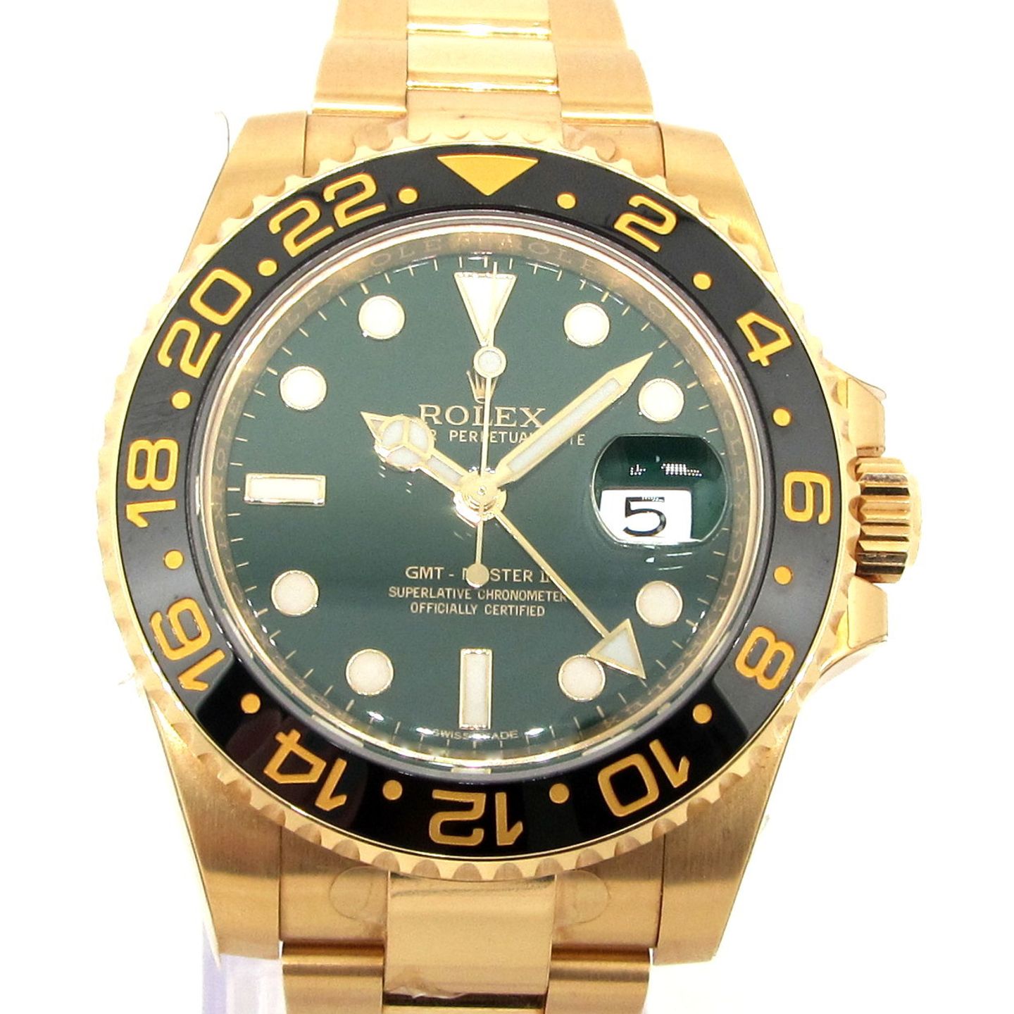 Rolex GMT-Master II 116718LN (2020) - Green dial 40 mm Yellow Gold case (1/5)