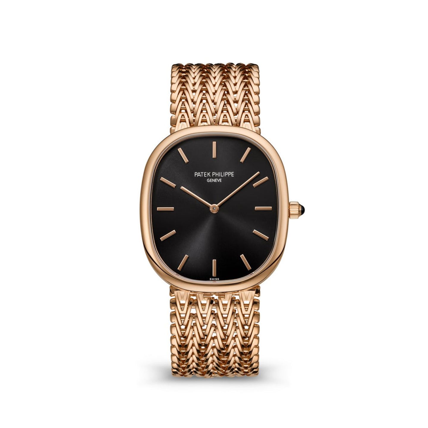 Patek Philippe Golden Ellipse 5738/1R-001 (2025) - Black dial 35 mm Rose Gold case (1/1)