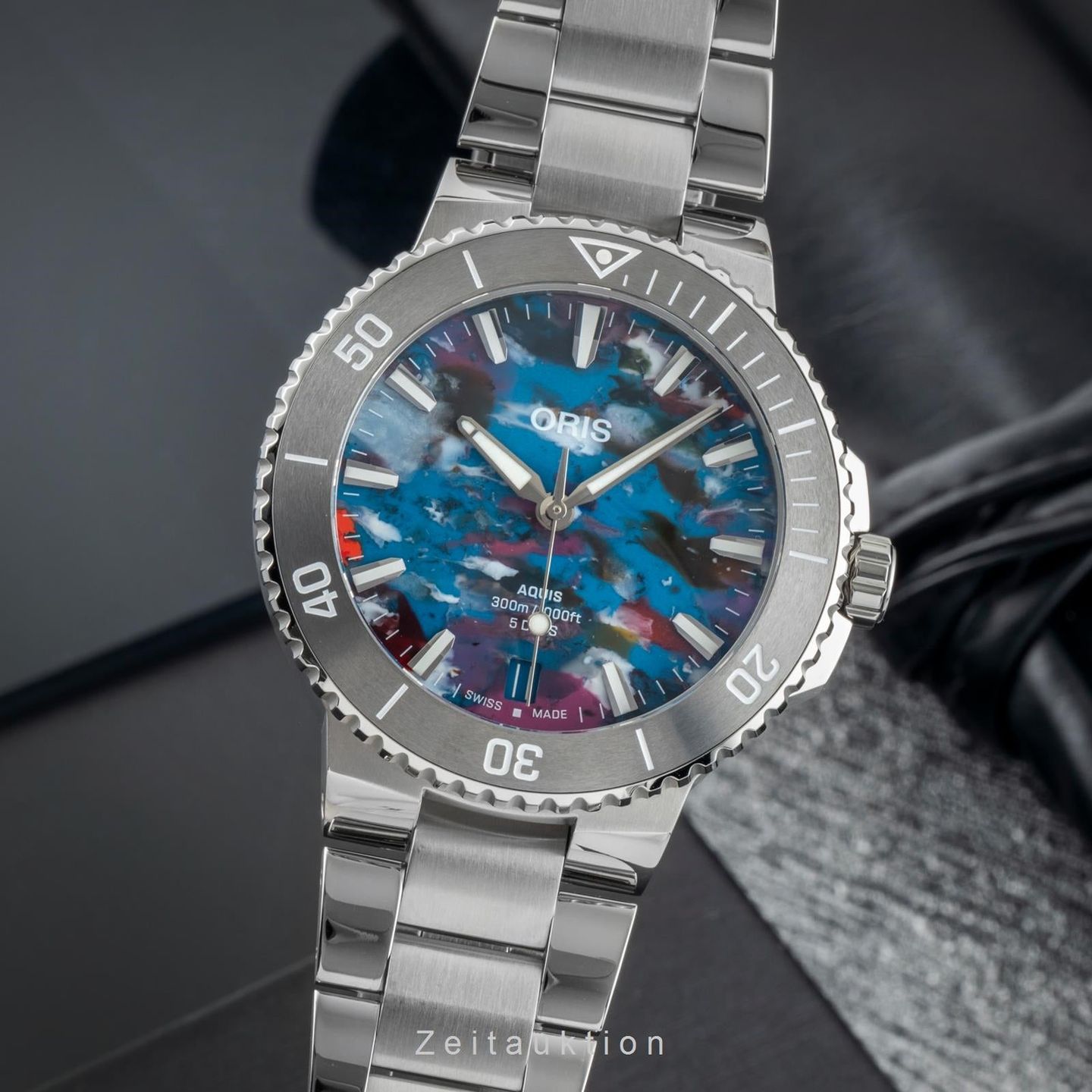 Oris Aquis Date 01 400 7790 4150-07 8 23 02PEB (Onbekend (willekeurig serienummer)) - Meerkleurig wijzerplaat 44mm Staal (1/8)