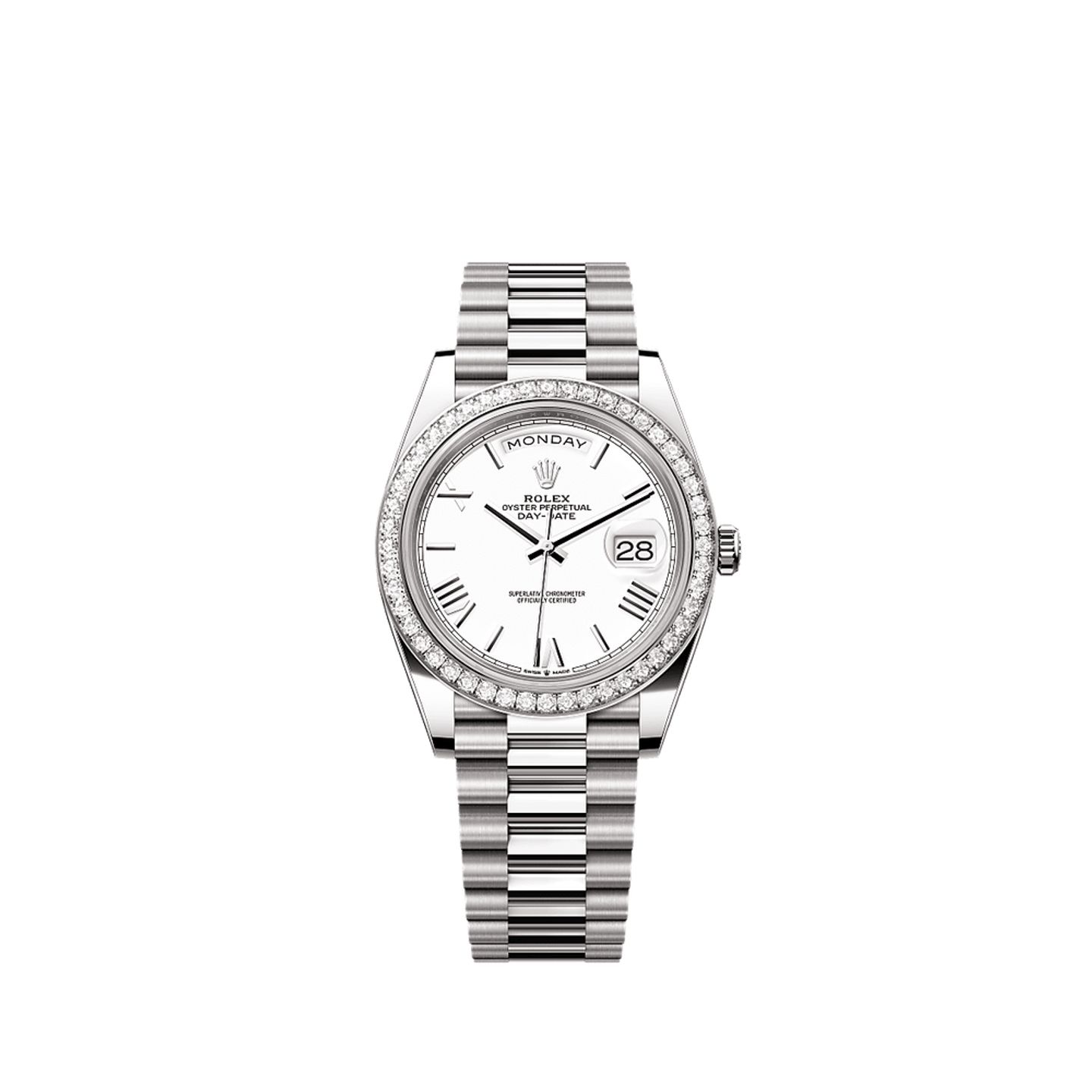 Rolex Day-Date 40 228349RBR (2025) - White dial 40 mm White Gold case (1/1)