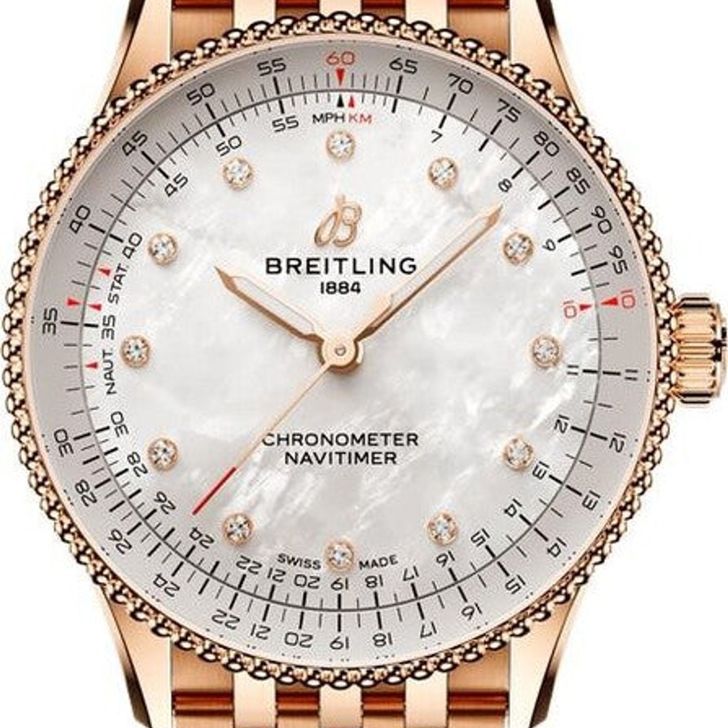 Breitling Navitimer R17327211A1R1 (2026) - Pearl dial 36 mm Red Gold case (1/1)